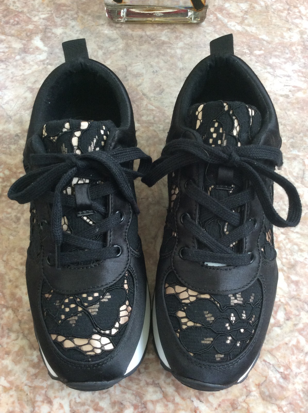 New Venus Women’s Black Lace Athletic Walking Sneakers Size 7.5, $79