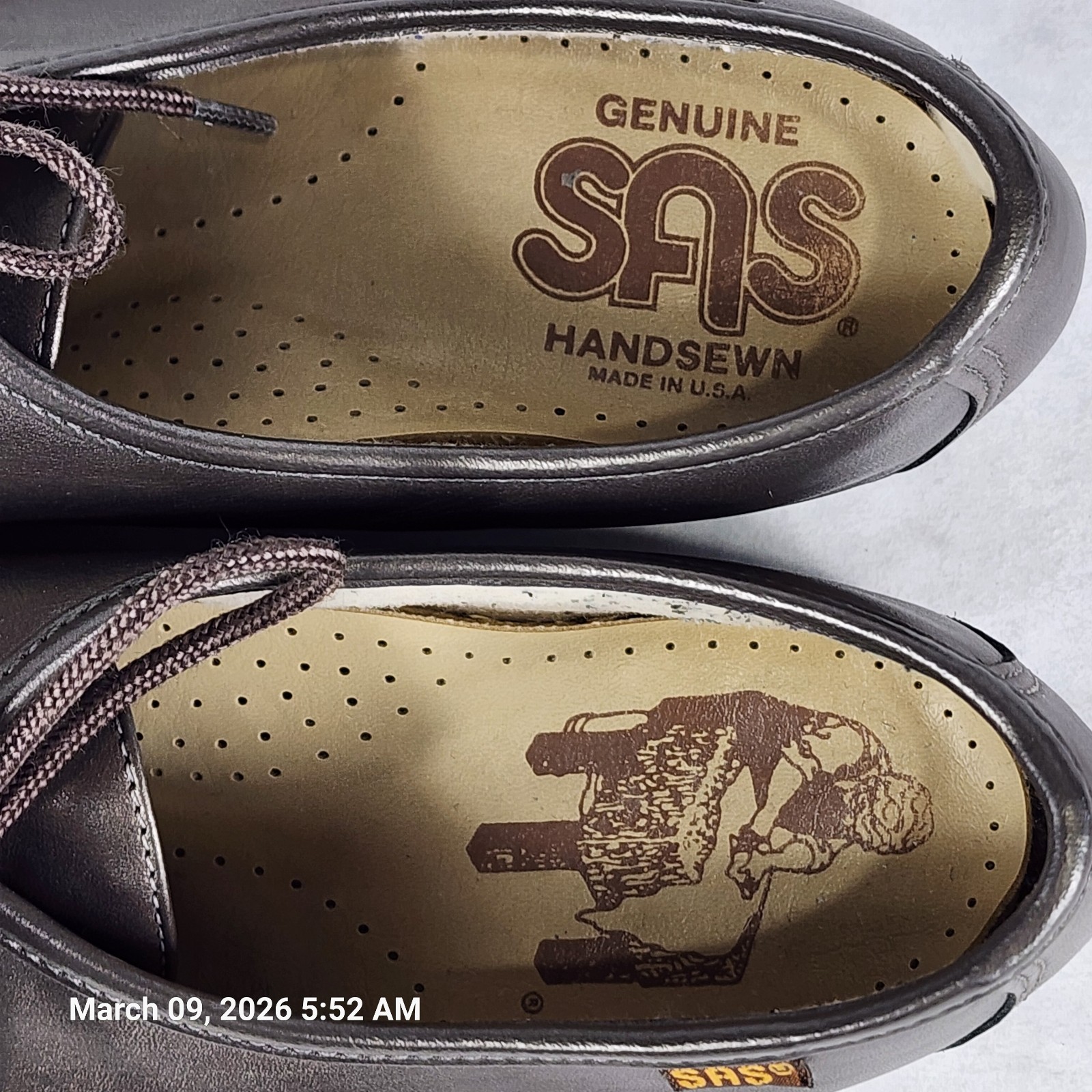 SAS Bounce Comfort Shoes Women’s Size 9 Leather Handsewn Walking Shoes Lace-up