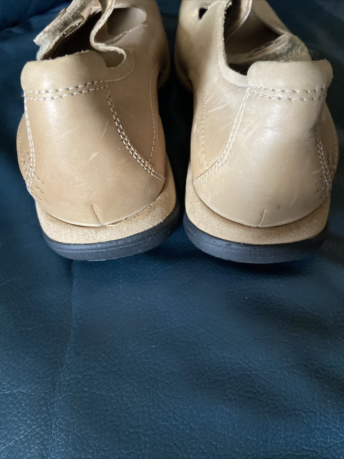 Romika Beige Leather Mary Jane Cassie Comfort Sz 9 ( 40) New, Discolouration