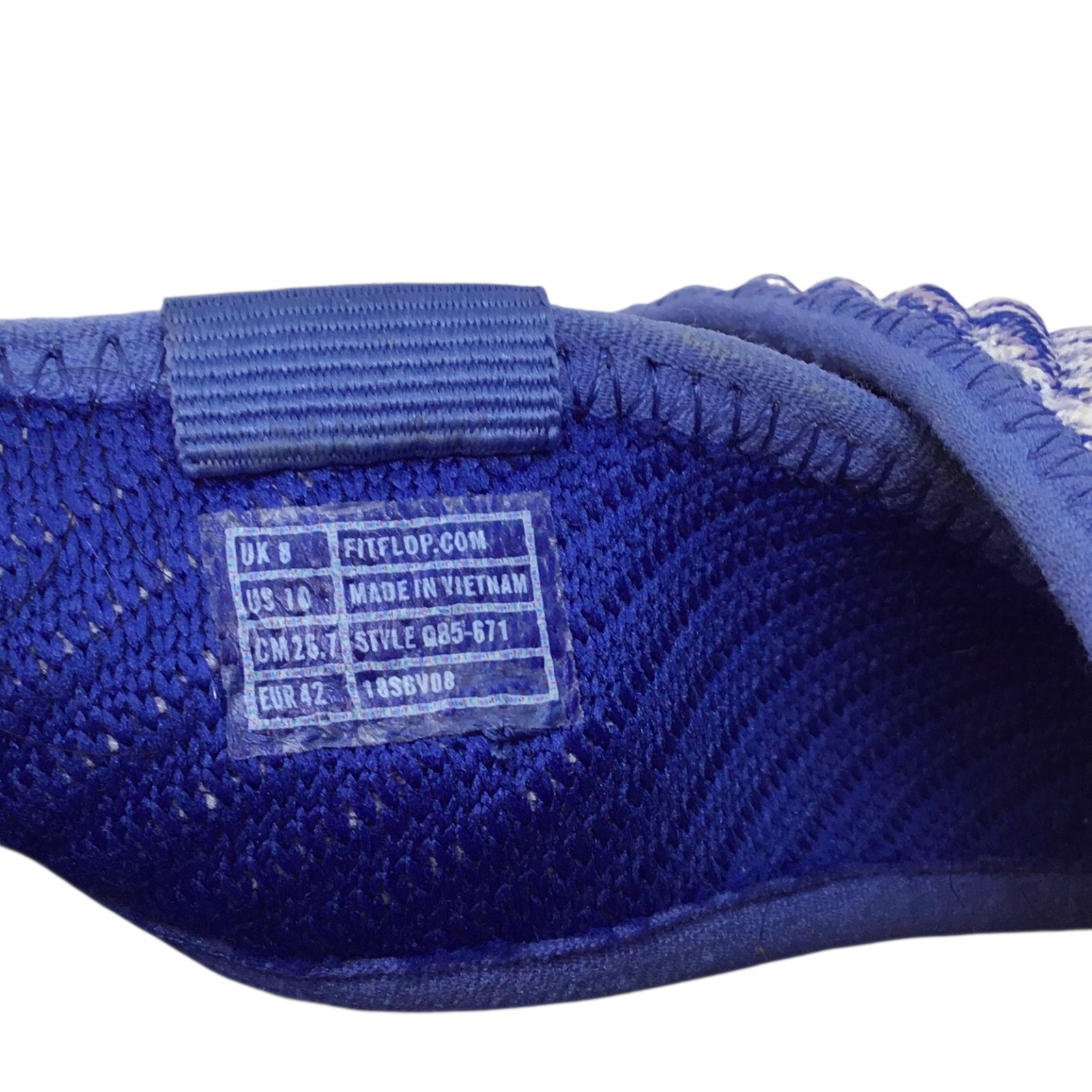 FitFlop Artknit Criss Cross Sandals Slides Comfort Lightweight Blue 085-671