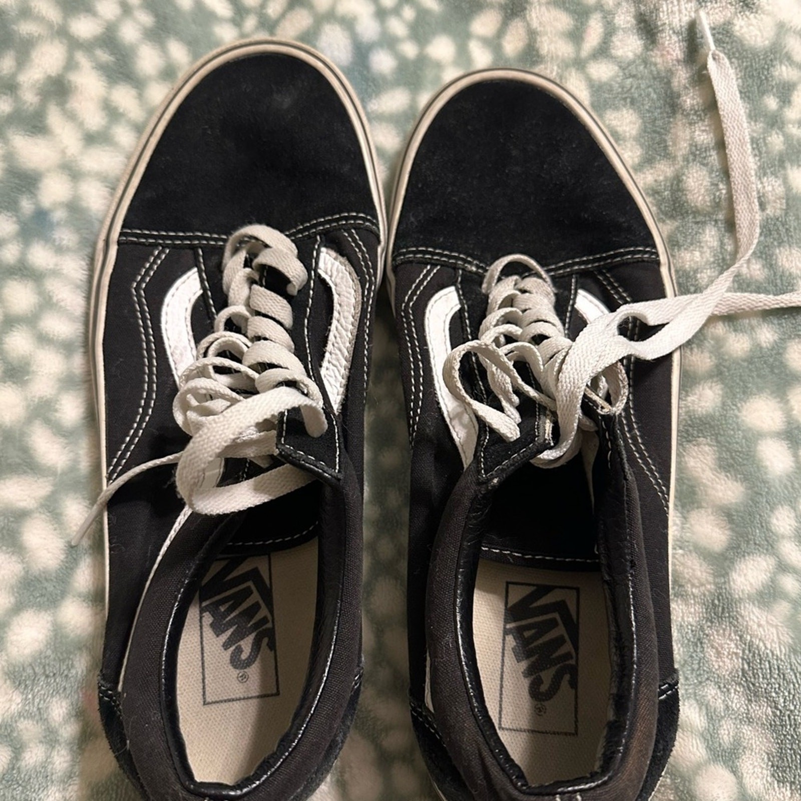 Vans Black and White Classic Skate Sneakers