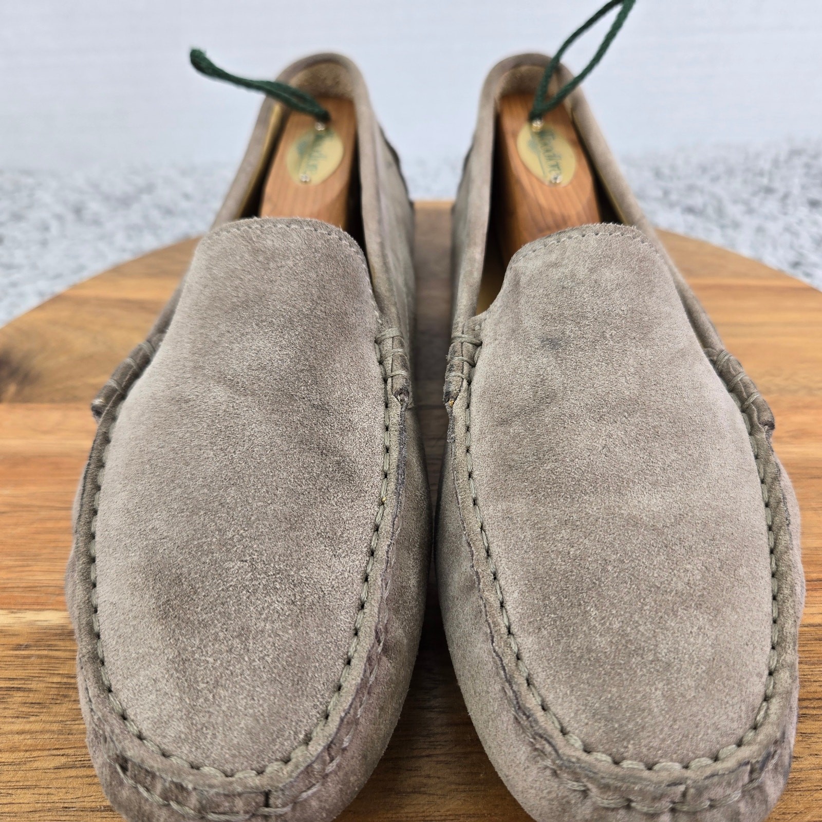 M. Gemi Womens 38 The Felize Gray Suede Slip On Casual Driving Moccasins Loafer