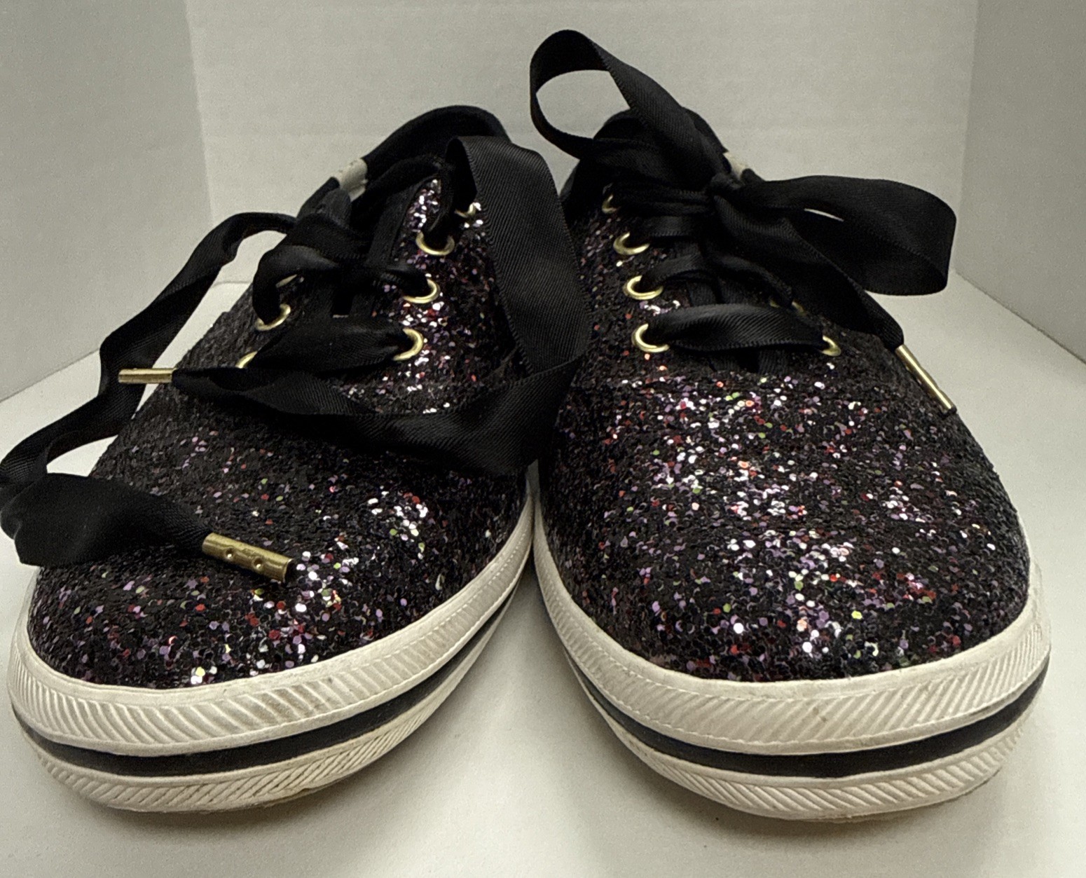 Kate Spade X Keds Sneakers Women’s Size 8 Deep Purple Glitter