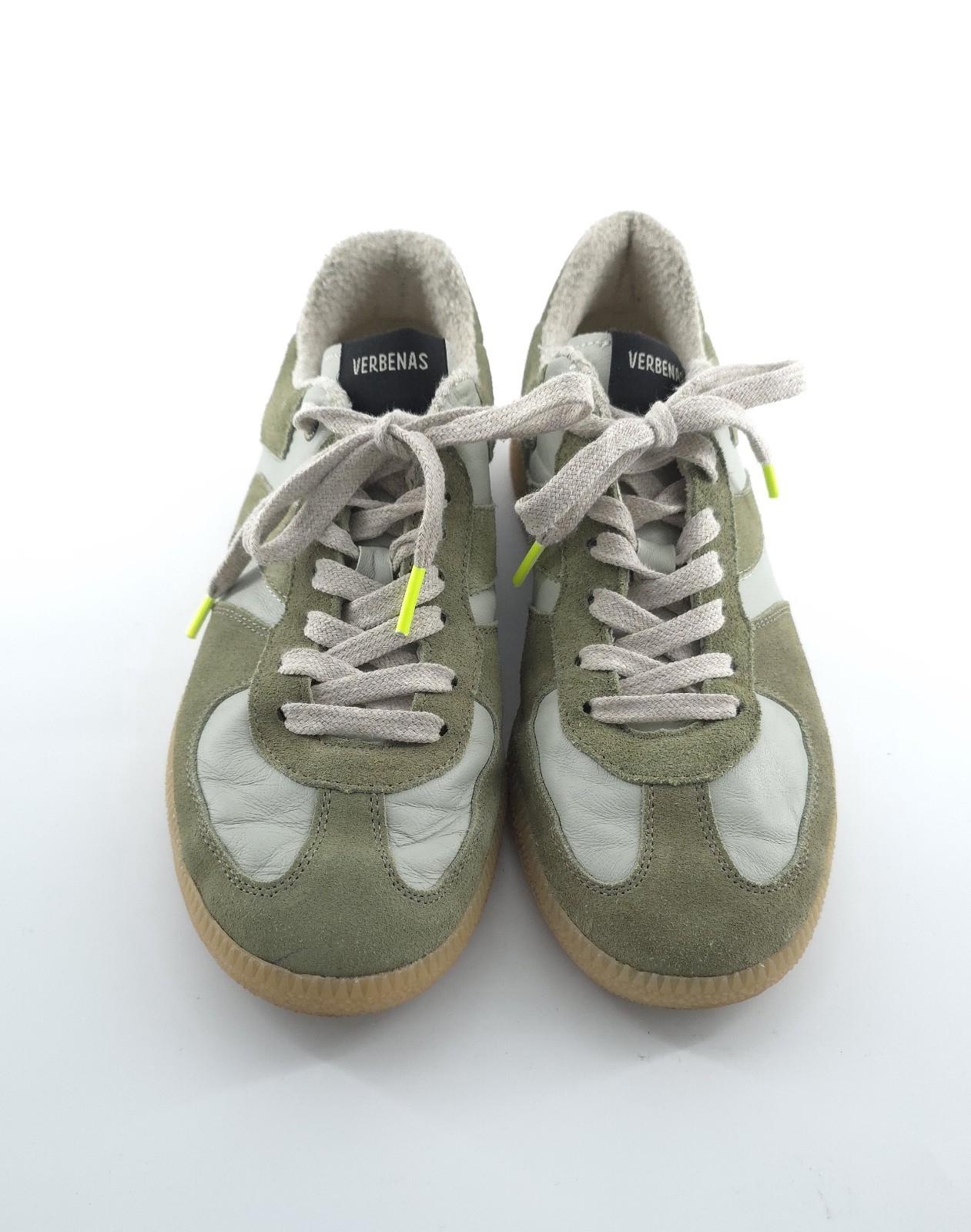 Verbenas Sora Cracking Sneaker Sage Green Rubber Sole Terry Cloth Lined Size 10