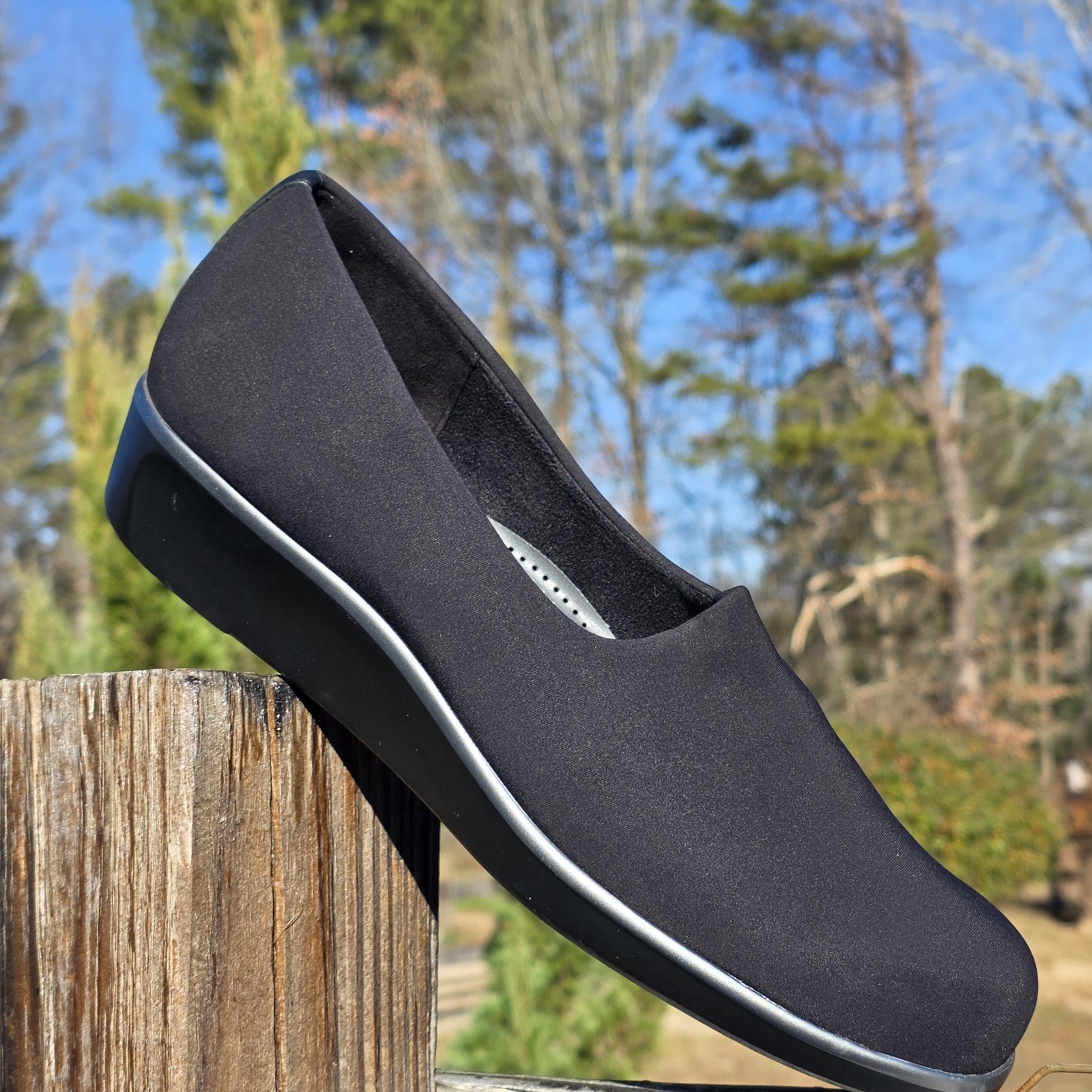 SAS Bliss Slip On Comfort Wedge Women’s Black Size 10 N ( NARROW )