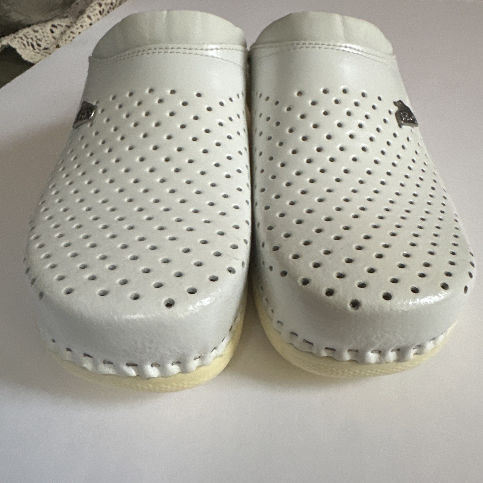 LEON PU100 Unisex Anatomic Shoe Clogs Leather Comfort Medical Anti-Slip Sz 41