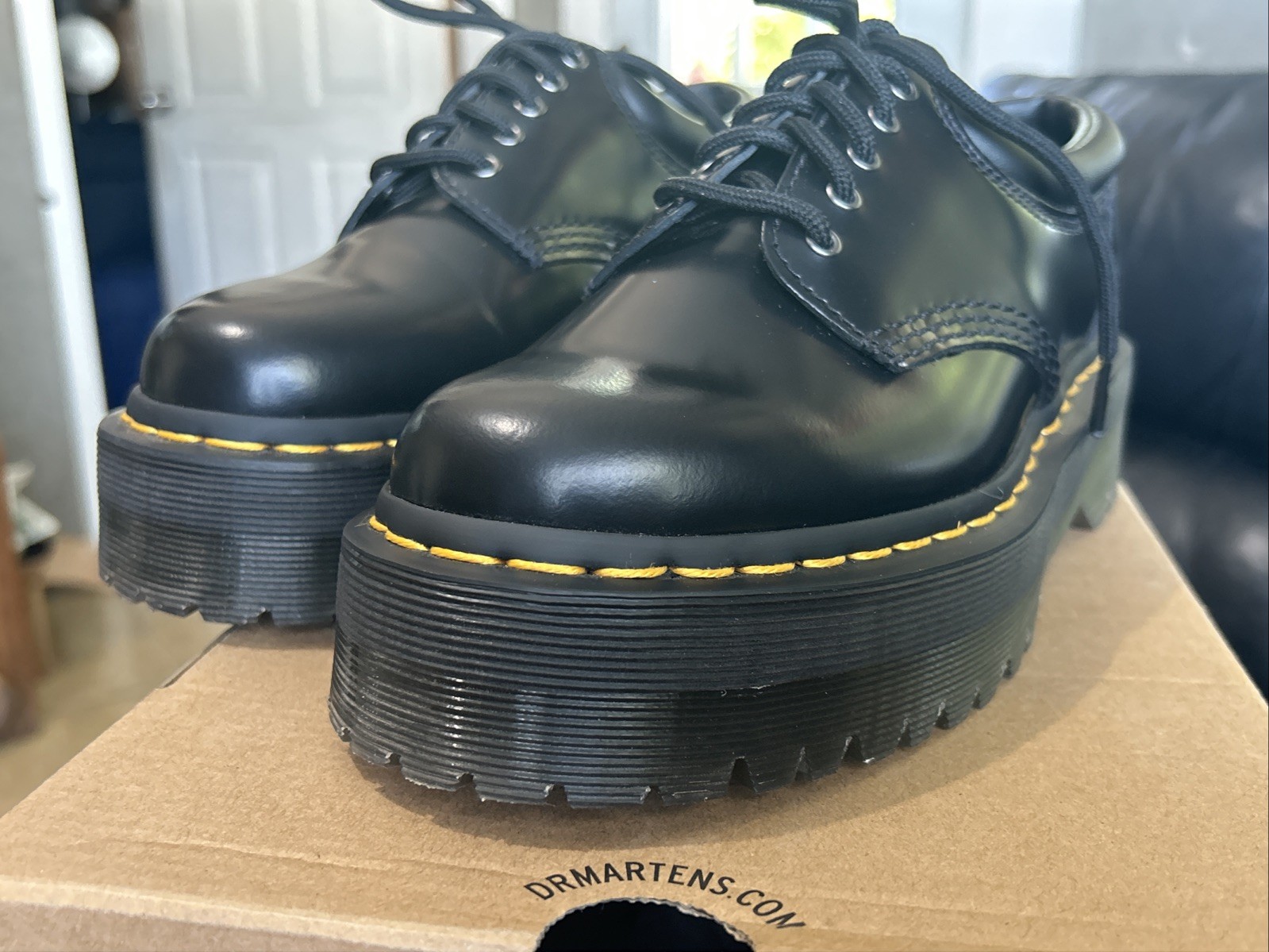 Dr. Martens 8053 Leather Platform Casual Shoes