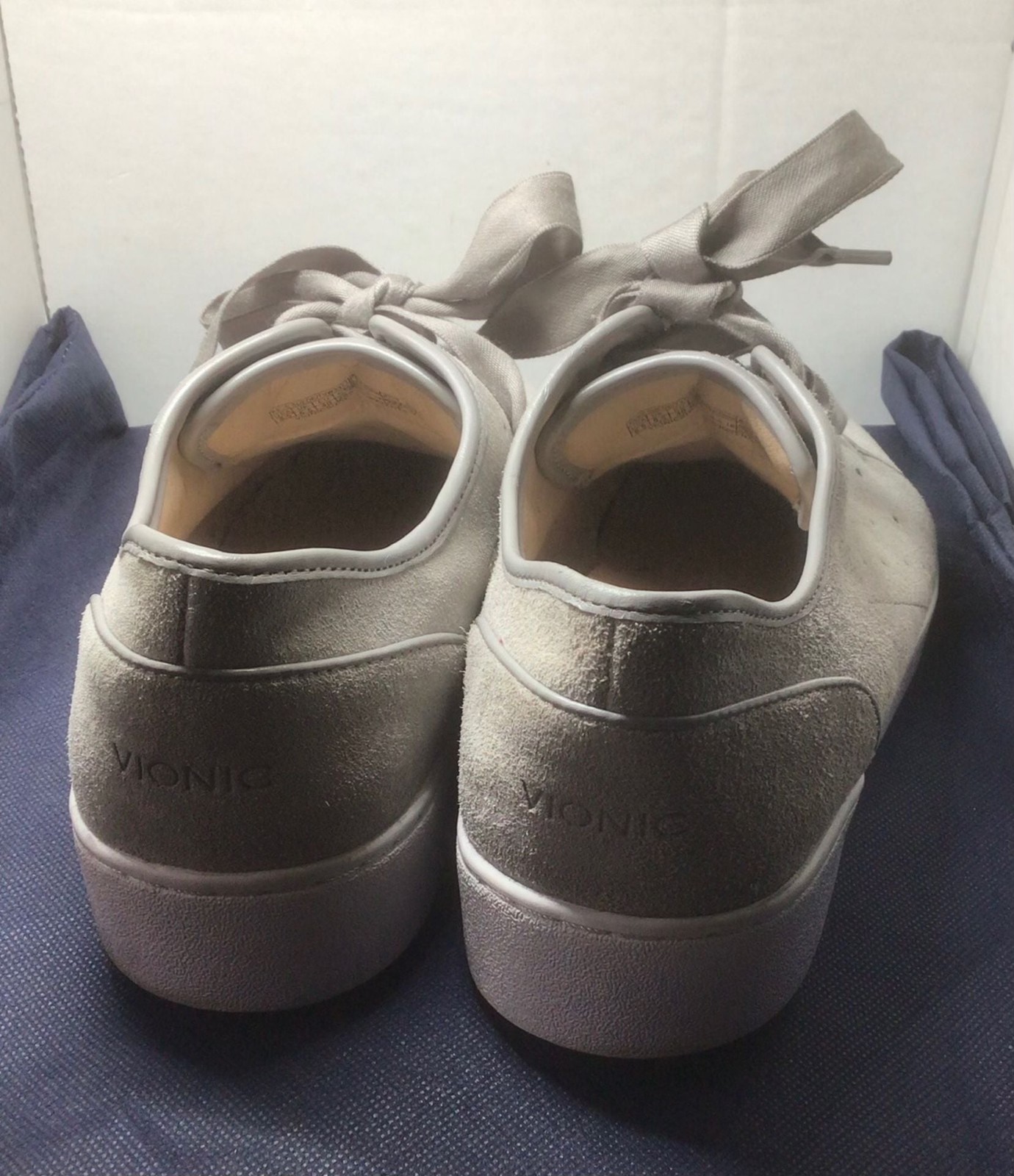 Vionic Keke Suede Lace-Up Sneakers with Ribbon Laces