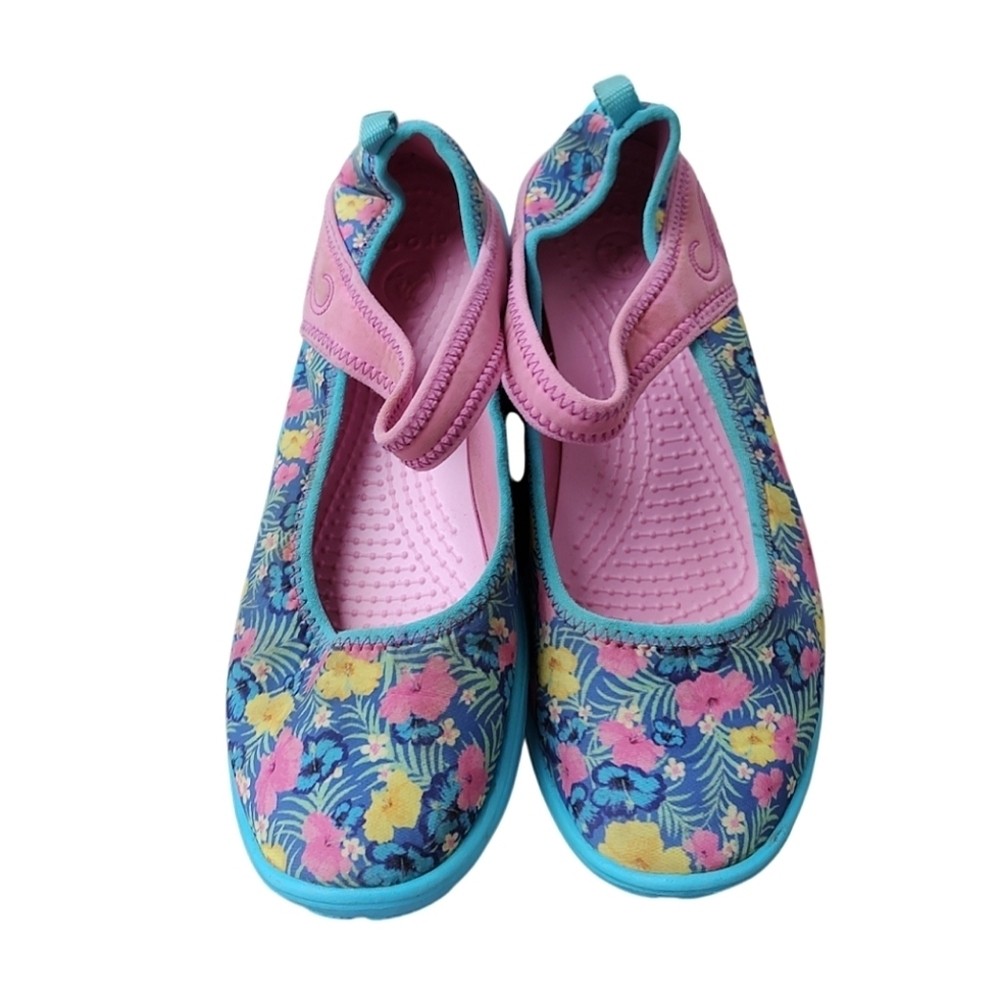 Crocs Mary Jane Shoes with Floral Design
