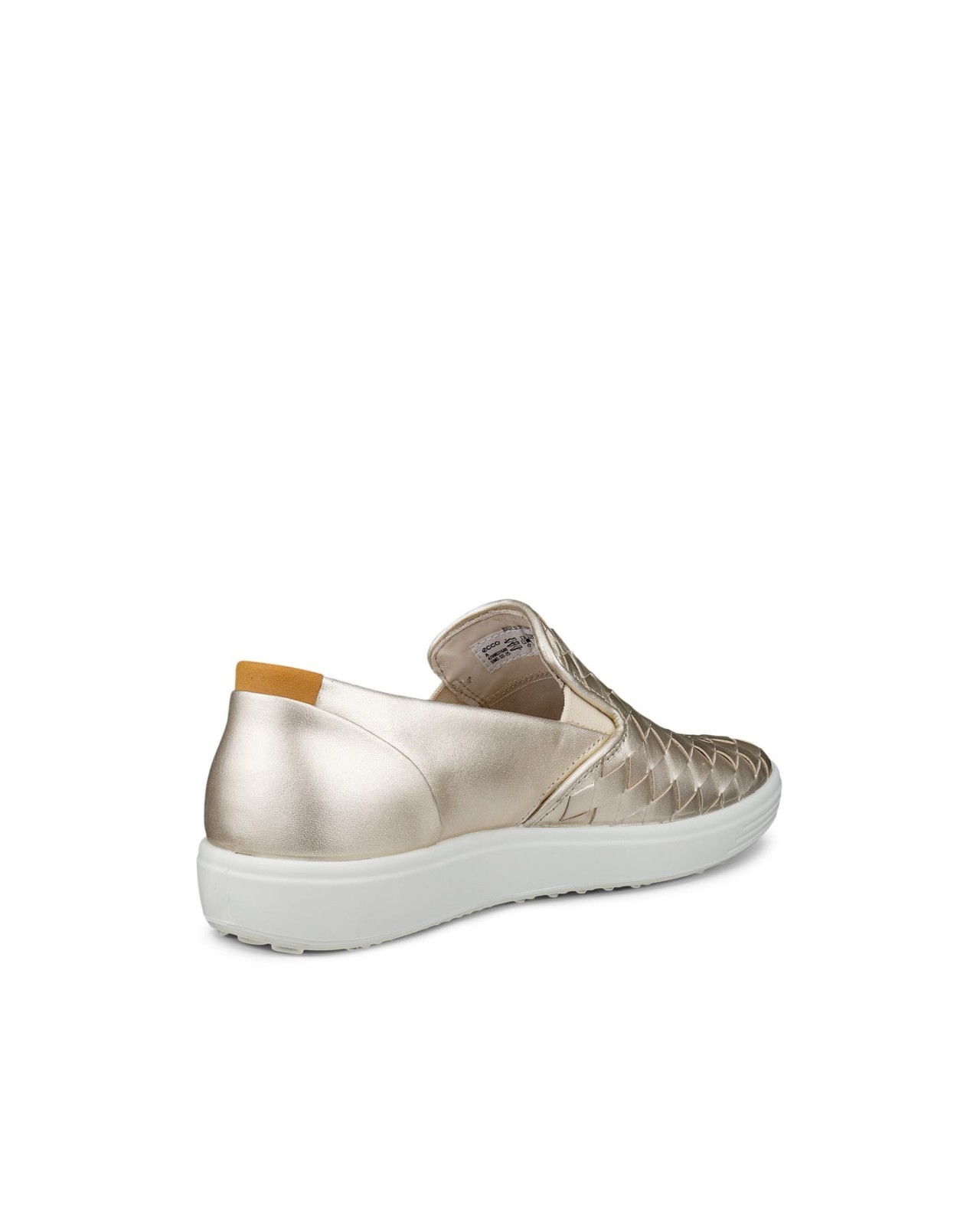 ECCO Soft 7 Shoes Pure White Gold Woven Slip On Loafers EU 41 Women’s 10 – 10.5