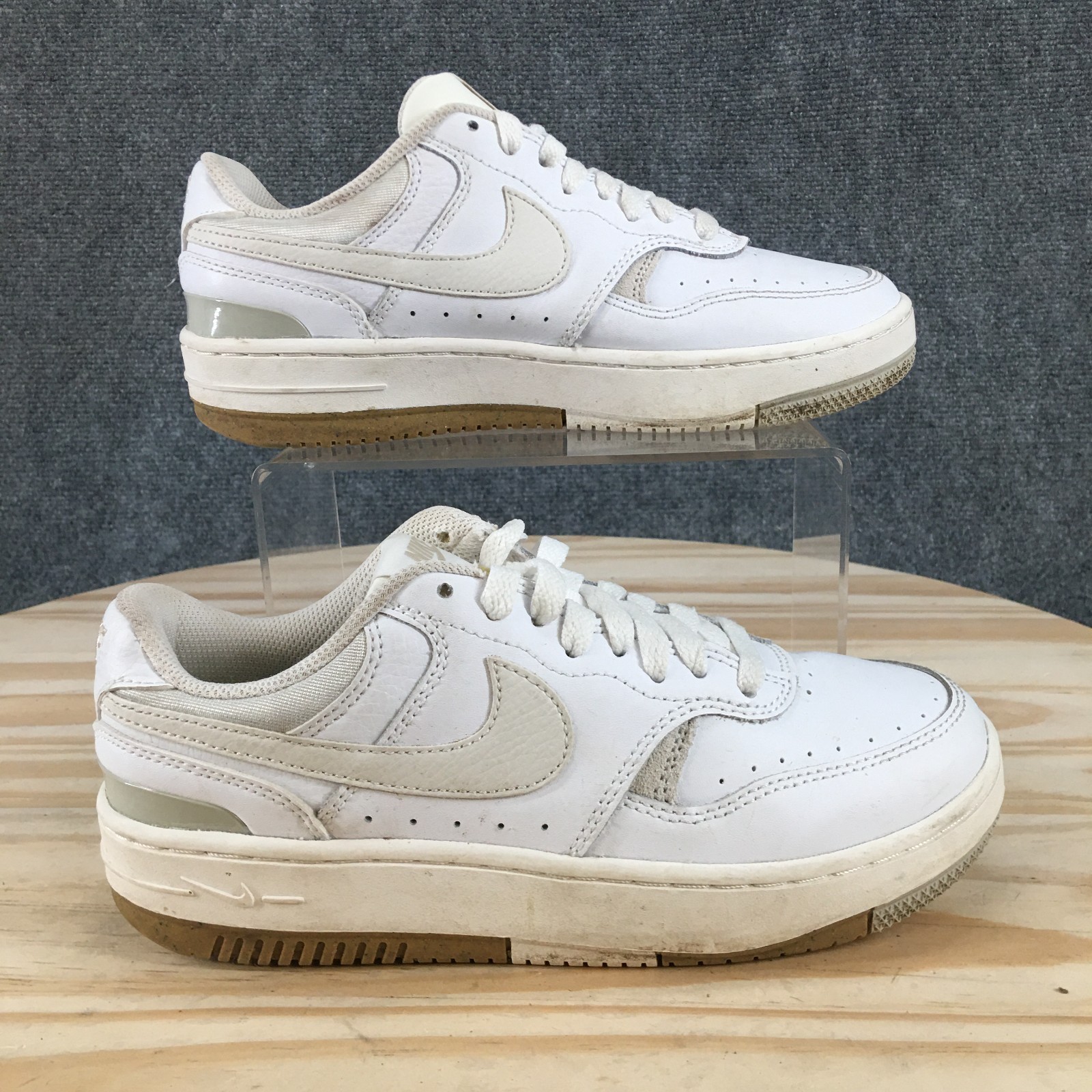 Nike Shoes Womens 6 Gamma Force Sneaker White Lace Up Low Top Comfort DX9176-103