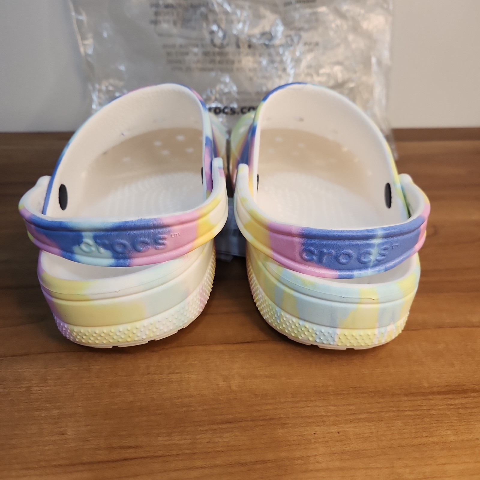Crocs Baya Tie Dye Clogs Women’s 12 Men’s 10 Colorful Comfort Waterproof Shoes
