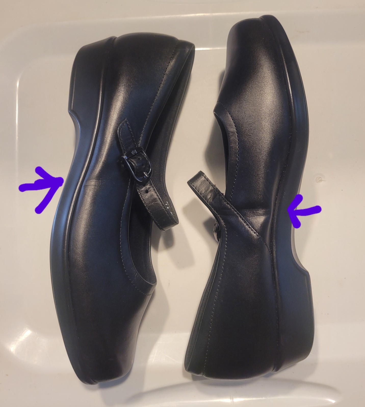 SAS Maria Leather Mary Jane Flats Black Tripad Comfort Shoe Women’s 12M