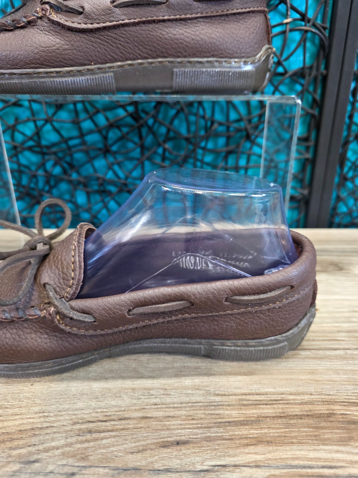 Minnetonka Classic 492W Moccasins Brown Moosehide Leather Slip On Women’s 7.5