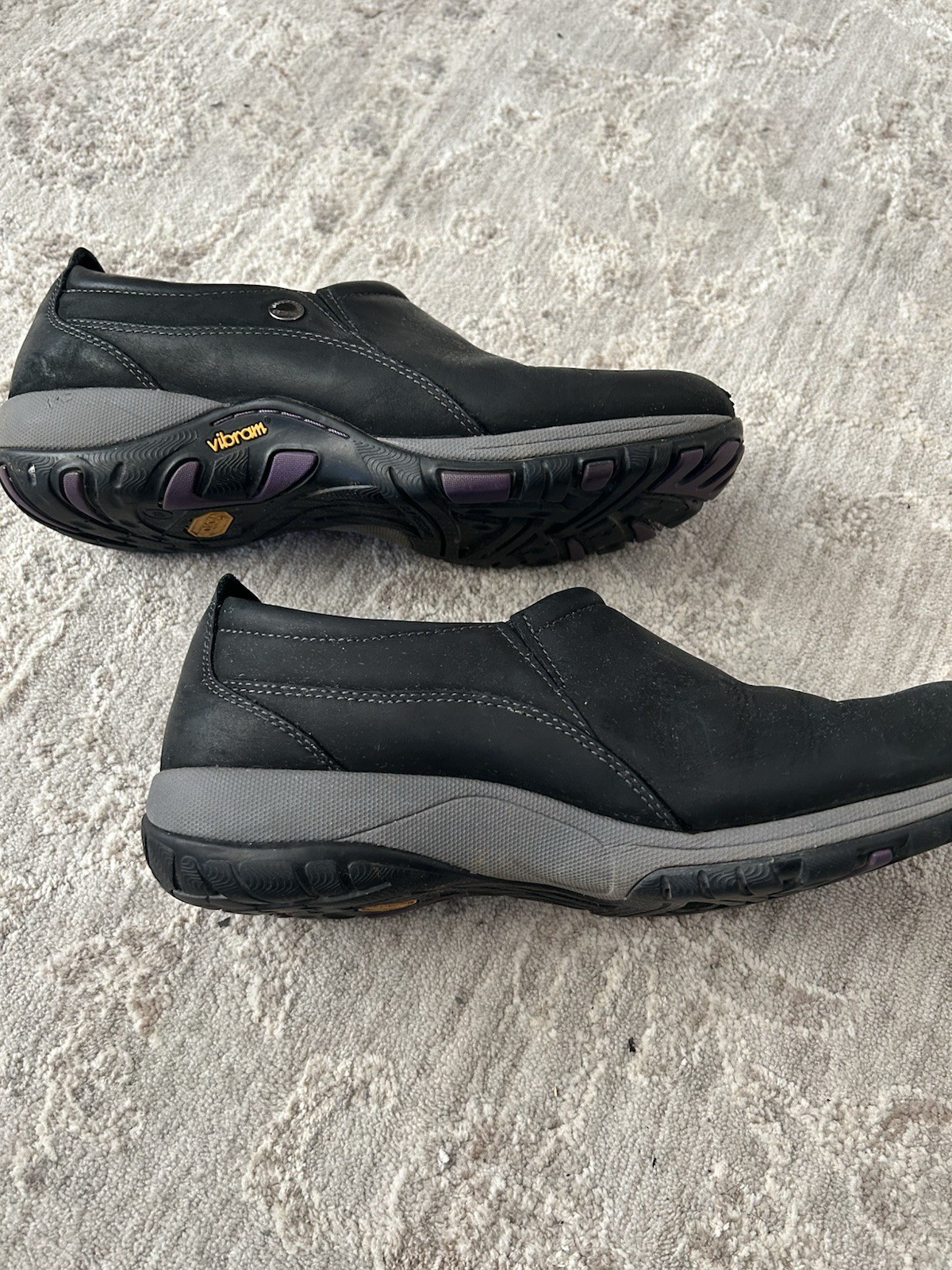 Dansko Patti Womens 9.5-10 Sneakers Black Leather Comfort Casual Shoe Slip-On
