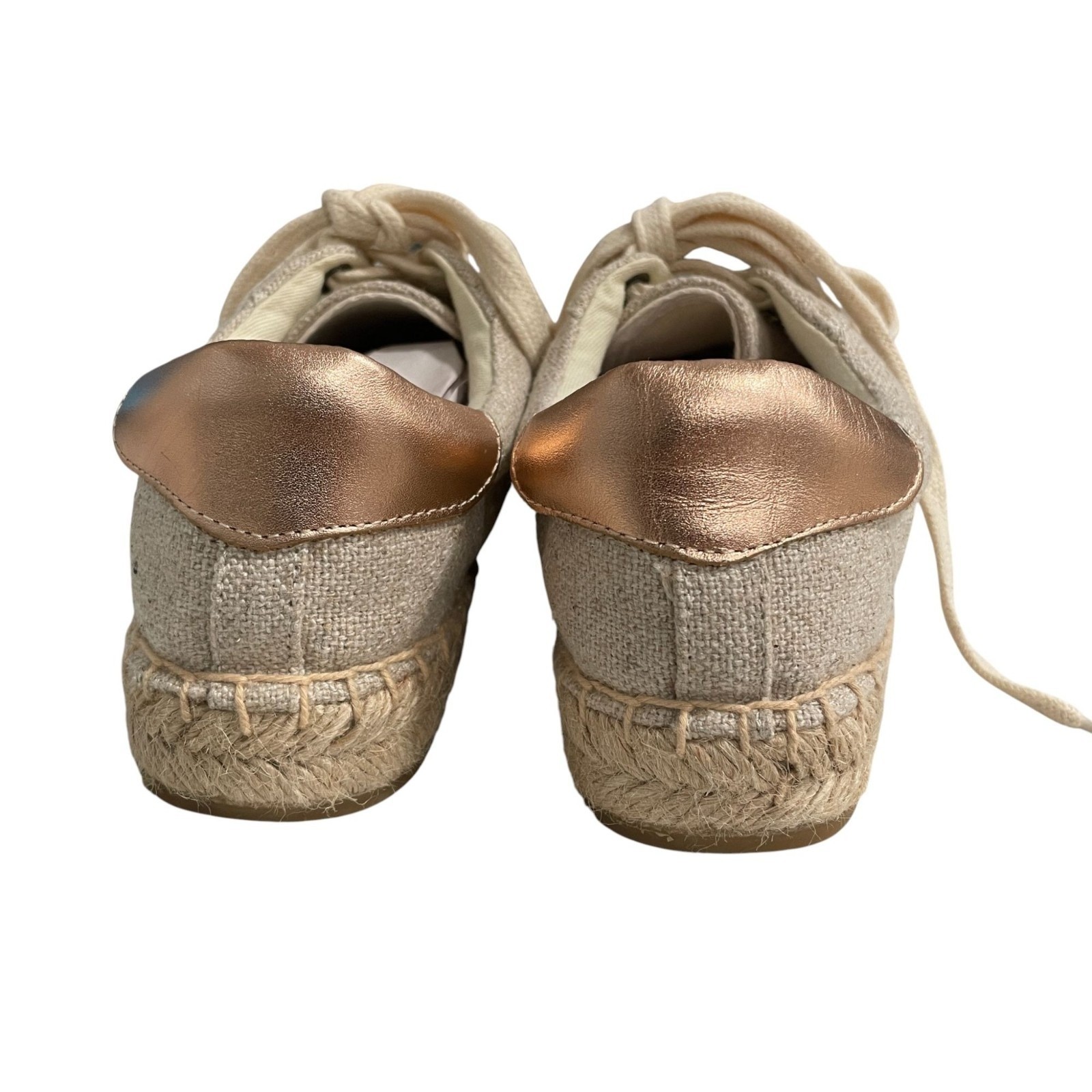 Tonivis Canvas Espadrille Sneakers Size 7 Natural Boho Coastal Summer Shoes