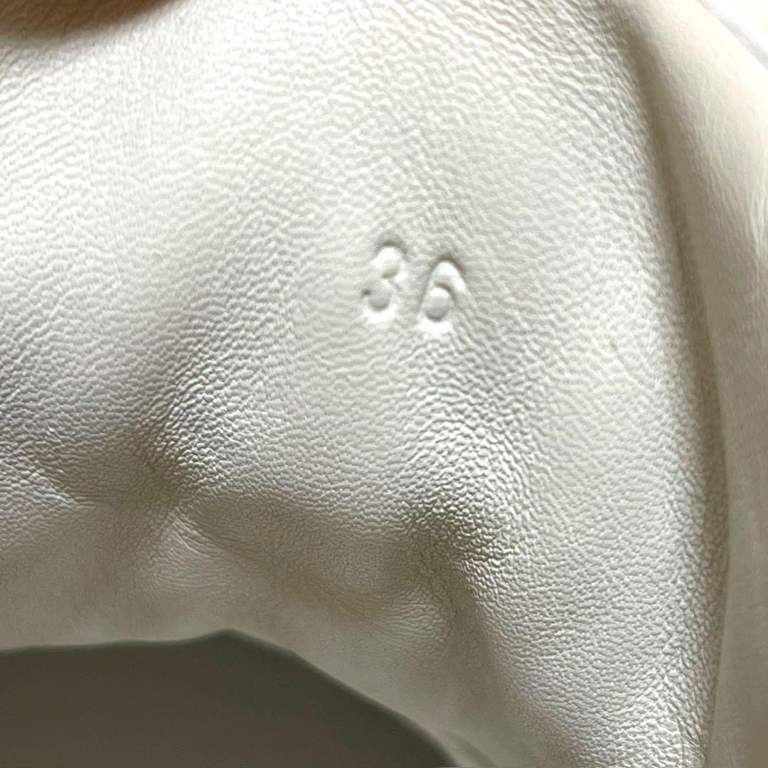 HERMES Daydream High Top Sneakers White Leather Kelly Buckle Women’s EU36 US6