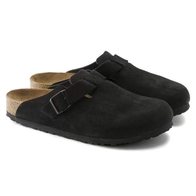 NEW W/BOX! Birkenstock Boston Suede Leather Soft Footbed Clog Shoes