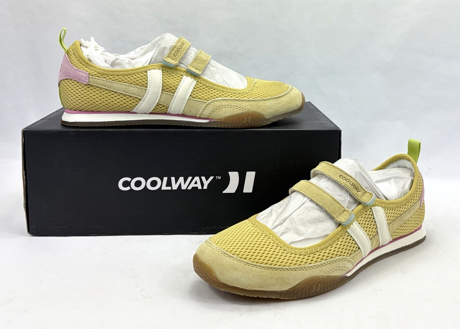 Coolway Bella Mary Jane Ballet Slip-On Sneaker Shoes Yellow Women’s 8 NIB