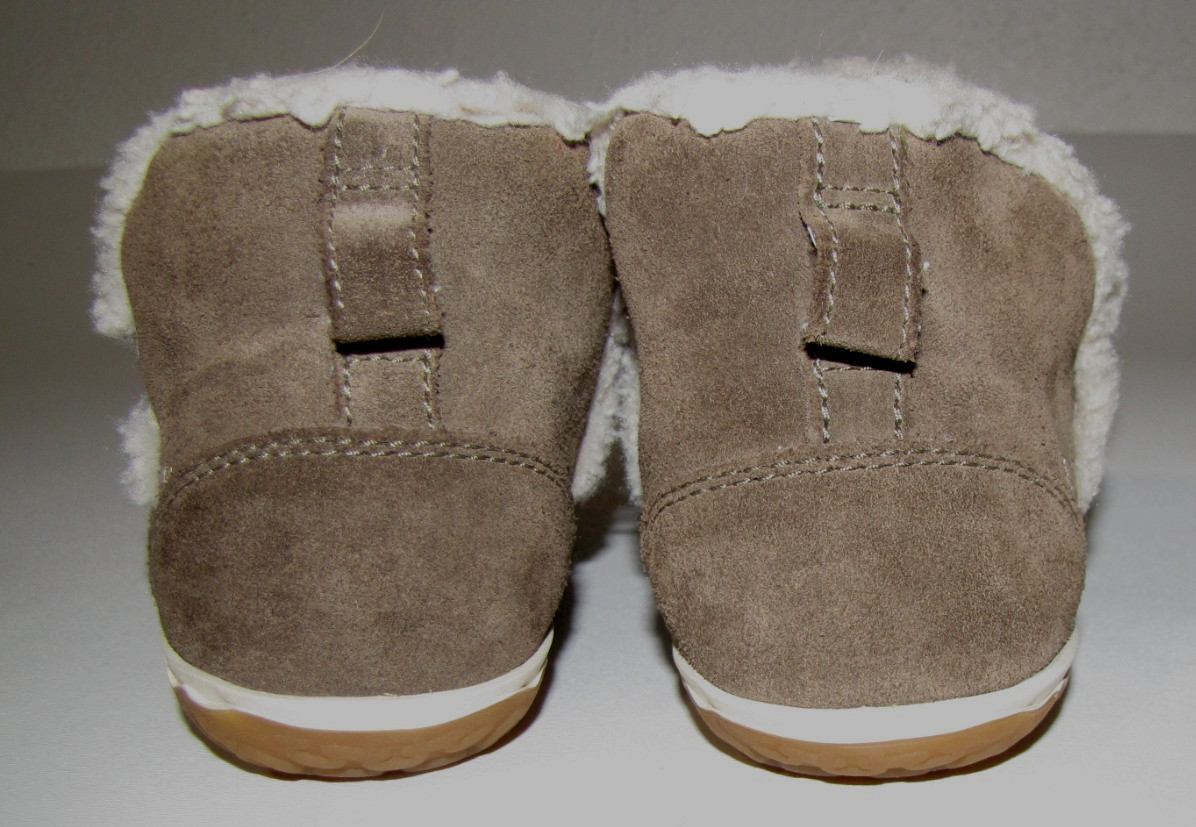 LL Bean Slippers Shoes Taupe-Olvie Suede Fur-Lined Comfort Moccasin Loafer Wm.6M