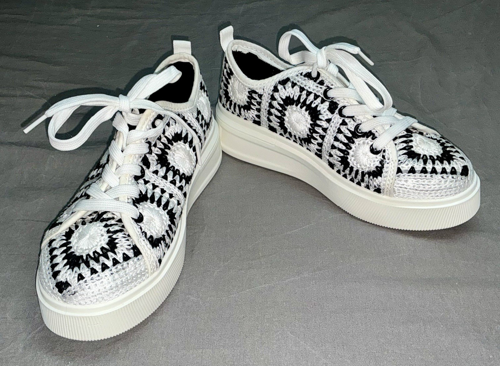 Dirty Laundry Recreation Womens Shoes Sz 7 Black White Multi Platform Sneakers