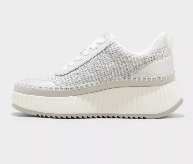 Universal Thread Women’s Silver Persephone Platform Sneakers Memory Foam Insole