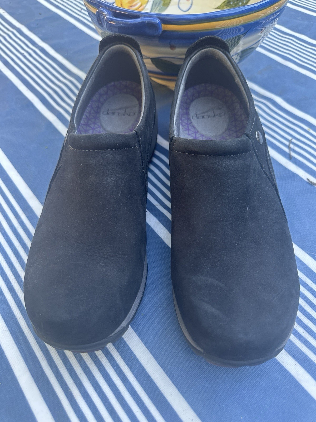 Dansko Patti Women’s Slip-On Shoes, Black Milled Nubuck, 41 Waterproof New $149