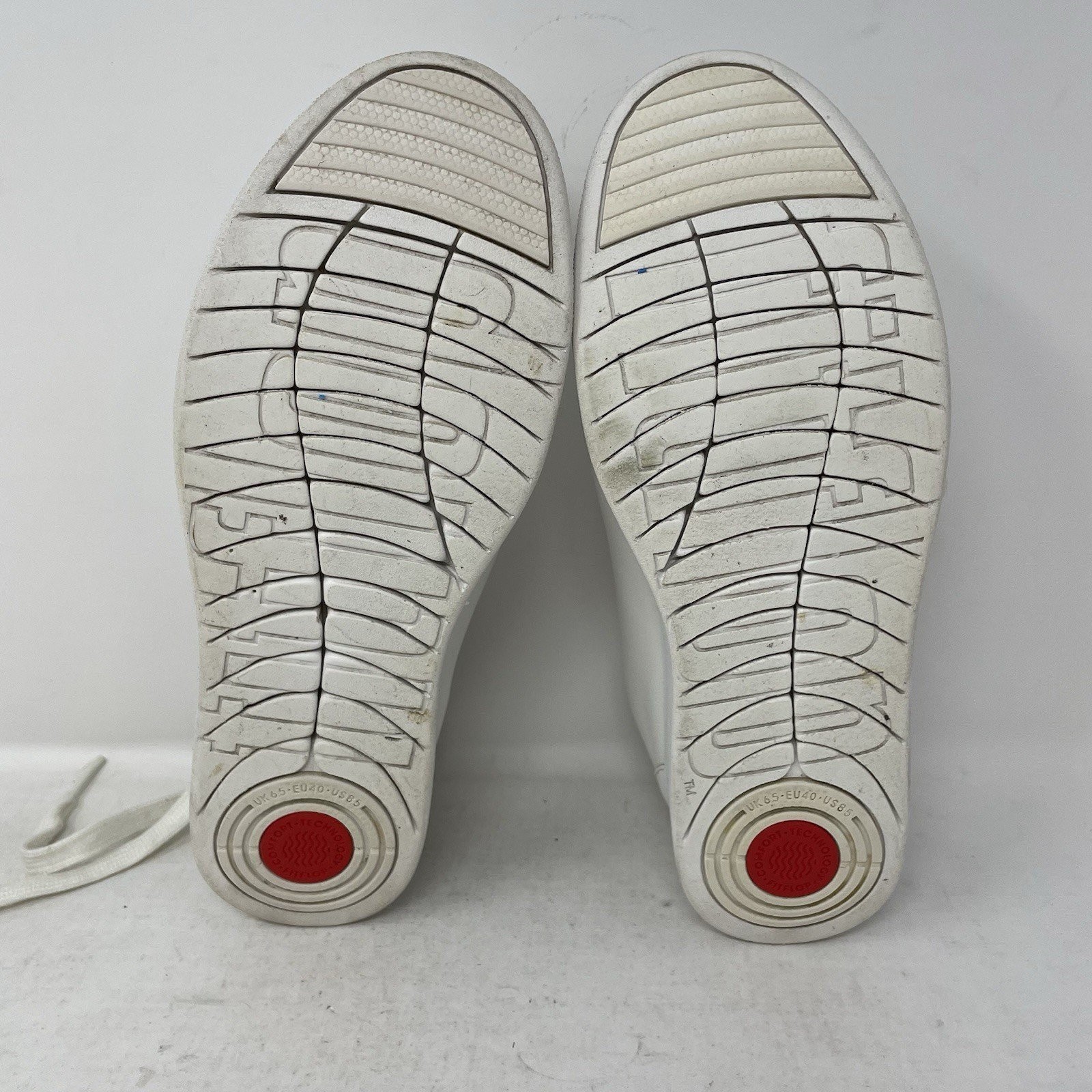 FitFlop Rally Sneakers Shoes Urban White Lace Up Leather Women’s Size 8.5