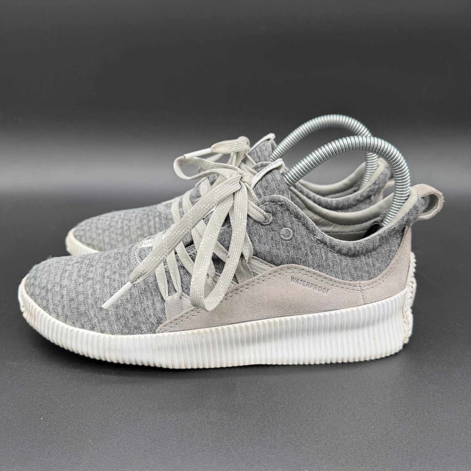 Sorel 6.5 Shoes Waterproof Out N About Plus Sneaker Dove Gray White Women 6.5