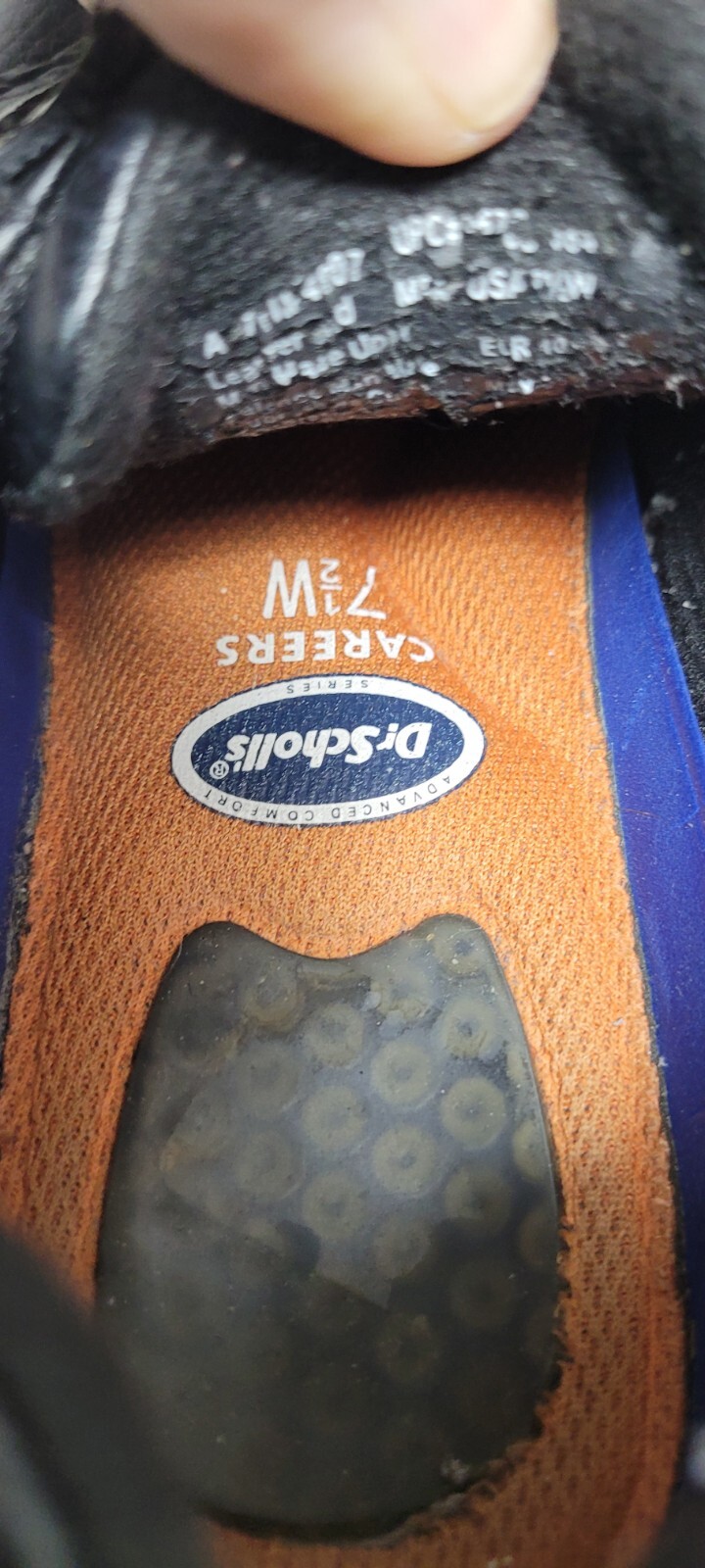 Dr. Scholls Size U.S. 7.5 Careers Ladies Black Tie Up Shoes