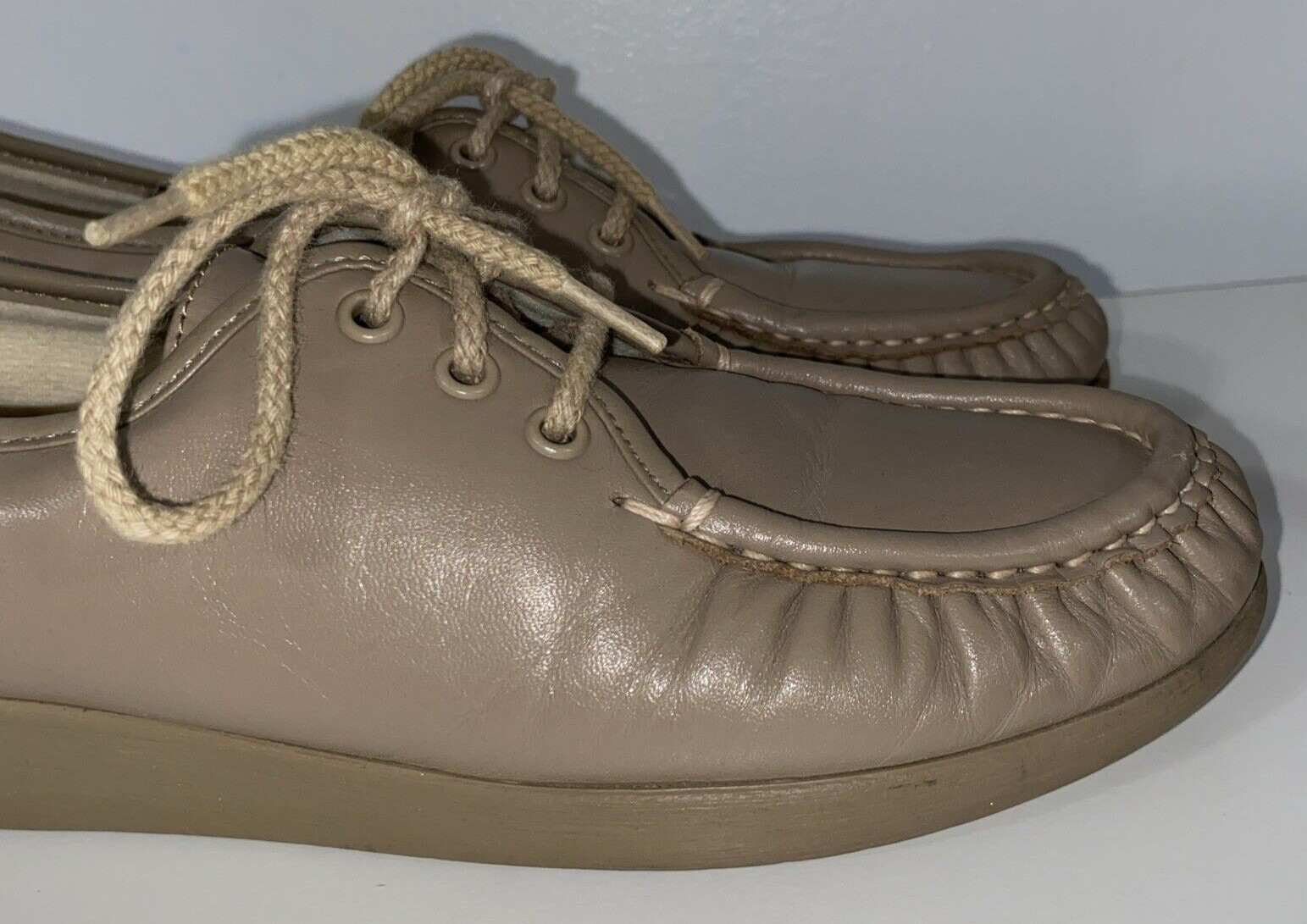 SAS HANDCRAFTED COMFORT SLIP RESISTANT WOMEN LACES WALKING SHOES BROWN 9