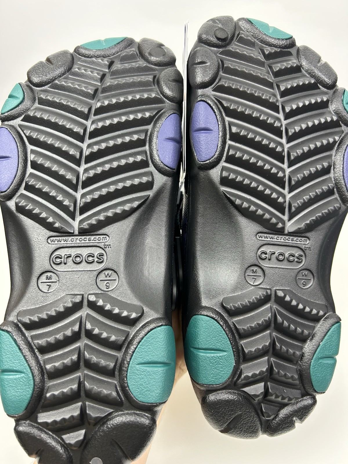 Disney Haunted Mansion Crocs Shoes Womens 9 Mens 7 Purple Black Wallpaper Clogs