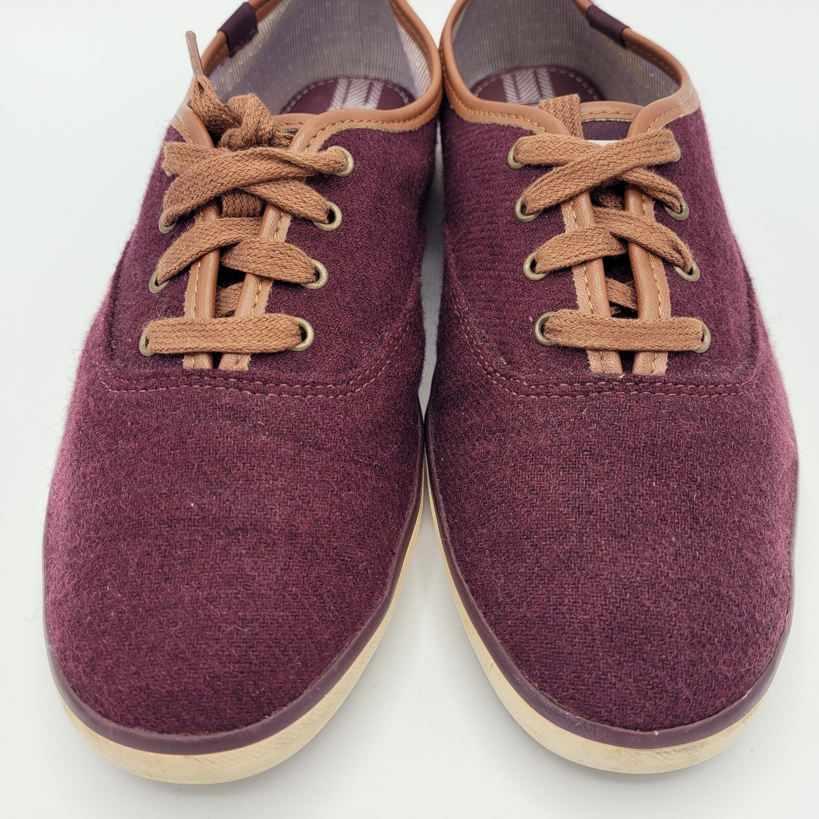 Keds Champion Wool Blend Burgundy Red Lace up Casual Sneakers Shoes Women’s 9.5