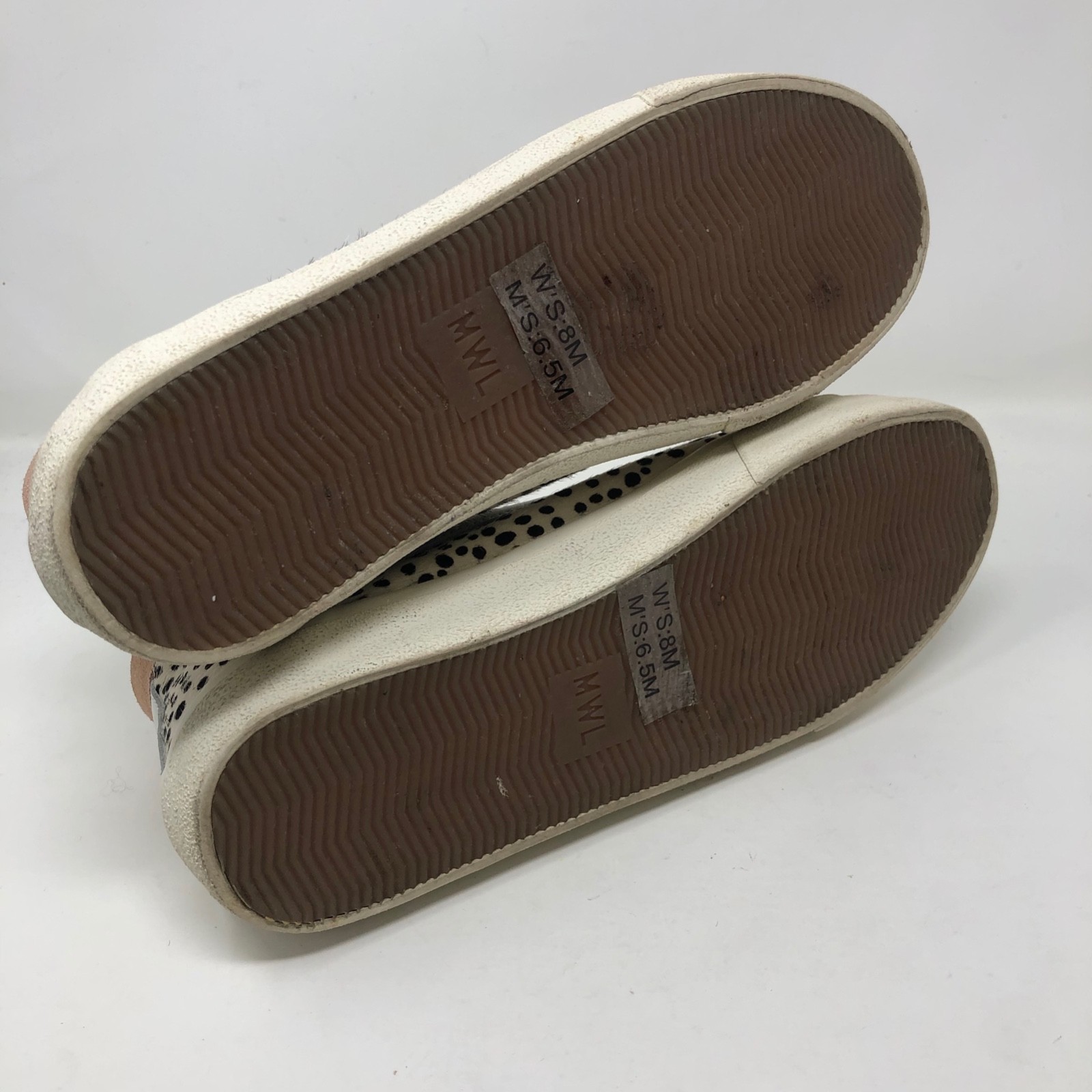 Madewell Sidewalk High Top Sneaker Spotted Calf Hair Womens 8 Streetwear