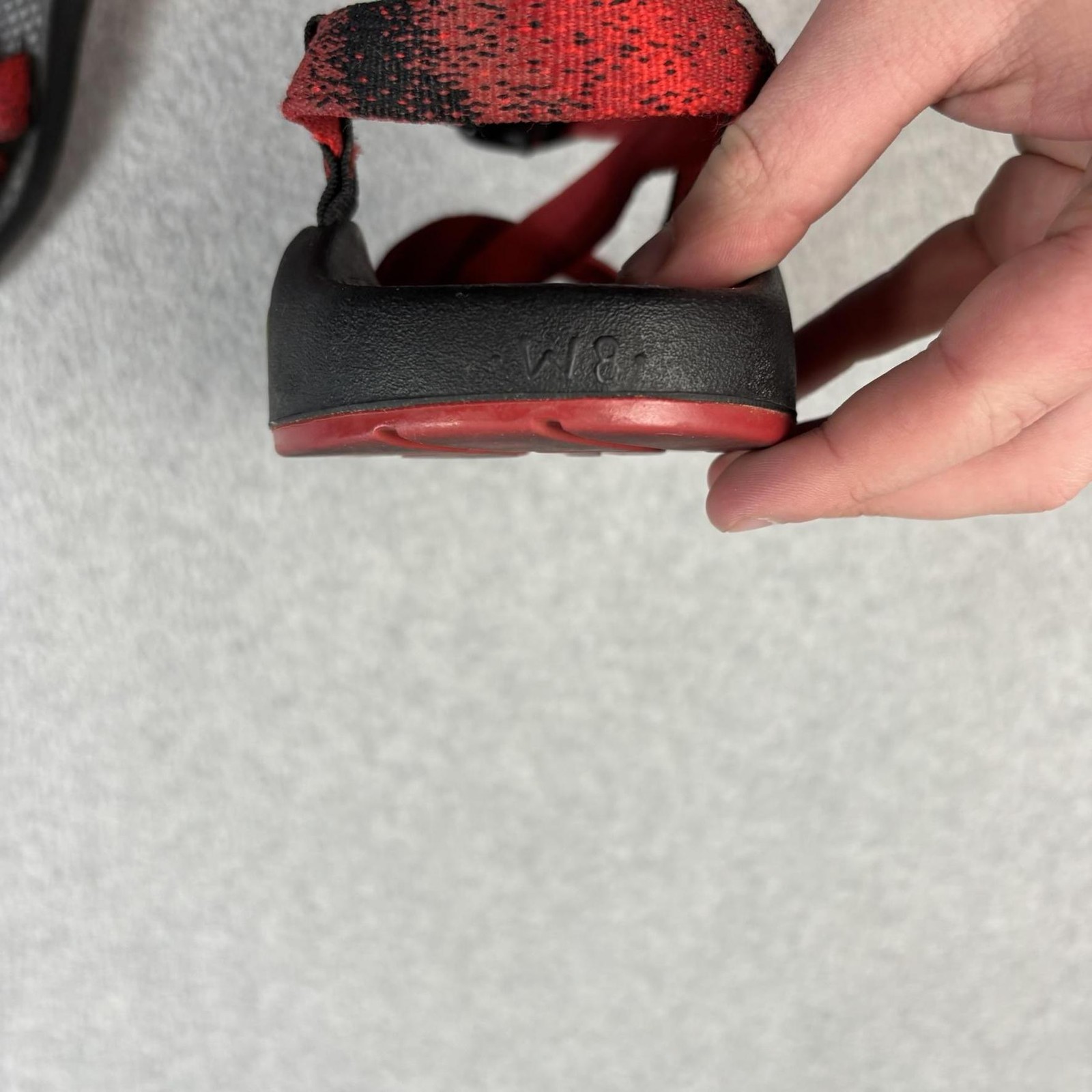 Vibram Sandals Shoes Woman Size 8 Red Black Hiking Sport Outdoor Trail Comfort