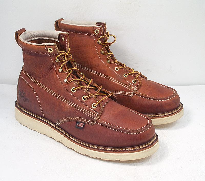 Thorogood Women’s 11 M Tan 6″ Moc Soft Toe Wedge Sole Work Boot