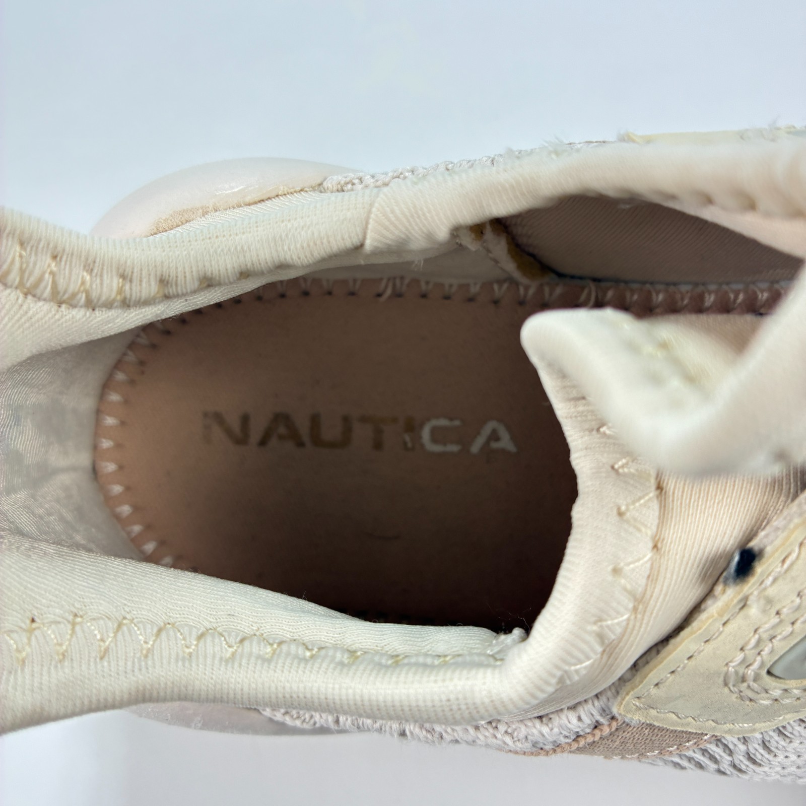 Nautica Danville Beige Pale Peach Casual Walking Sneakers Shoes Women’s Size 7.5