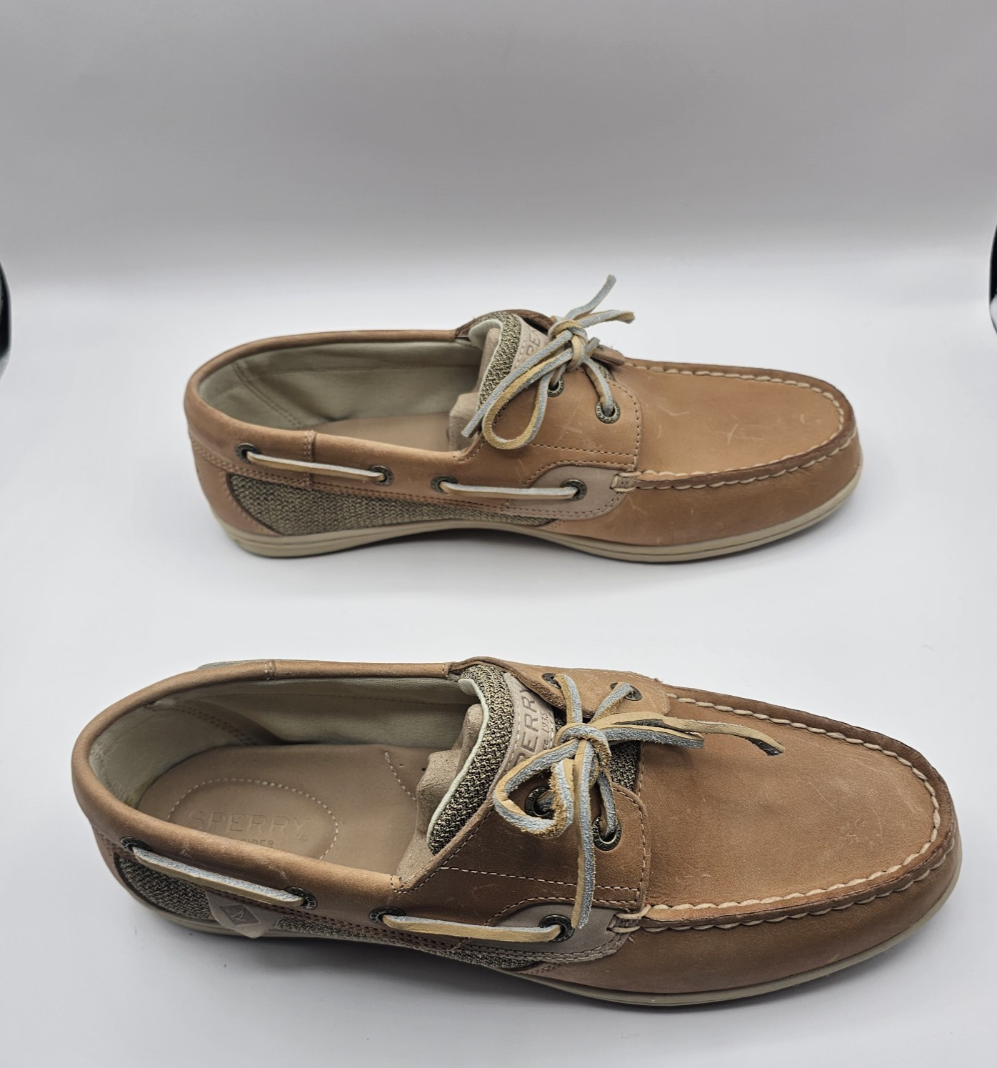 Sperry Top-Sider Women’s Koifish Boat Shoe Leather Oat Size 10 Wide New w/box
