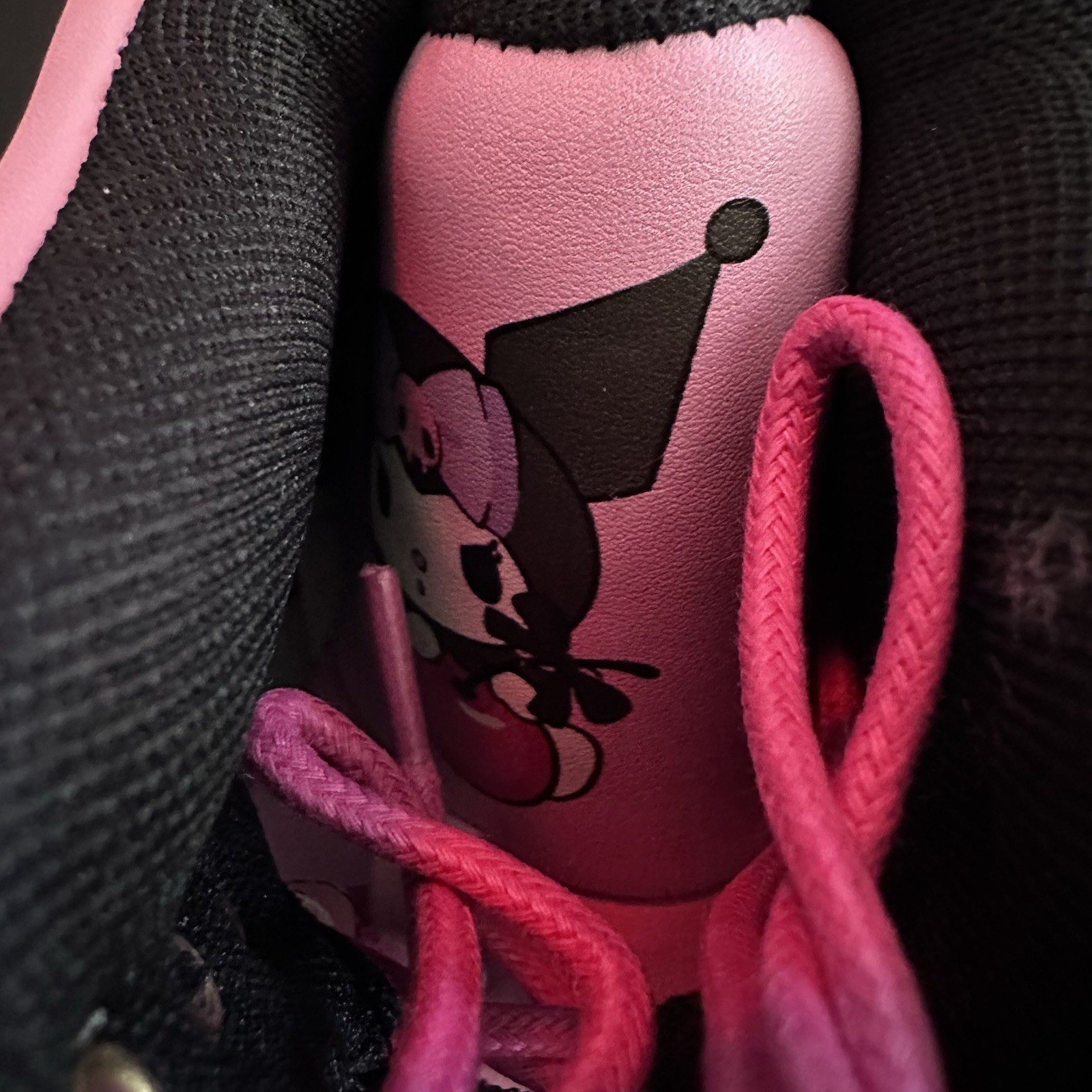 YRU x Kuromi Qozmo Bndg Platform Sneakers Pink Black Women’s Size 9 NWB