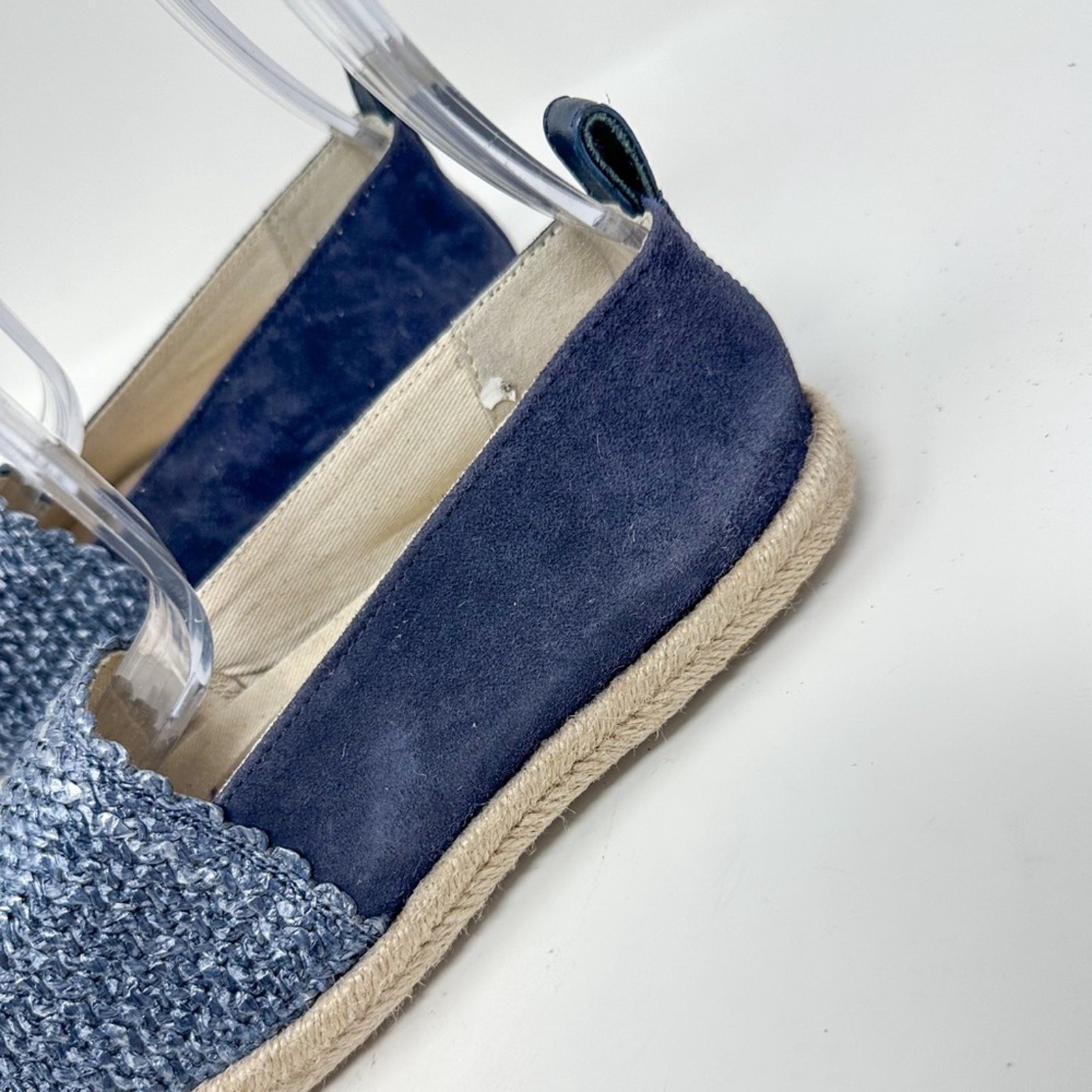 NEW Geox Modesty Blue Suede Textile Espadrille Flats, NEW, Size 5, MSRP $150