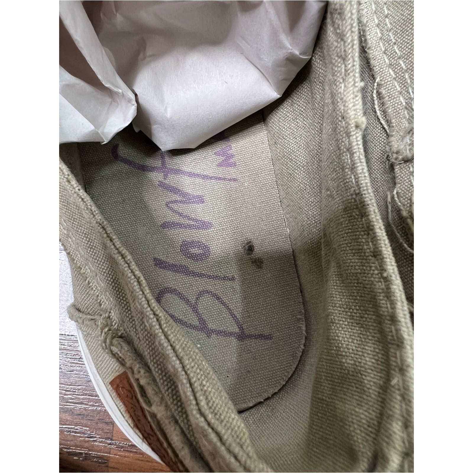 Blowfish Malibu Marley slip-on sneakers, distressed green size estimated 8.5