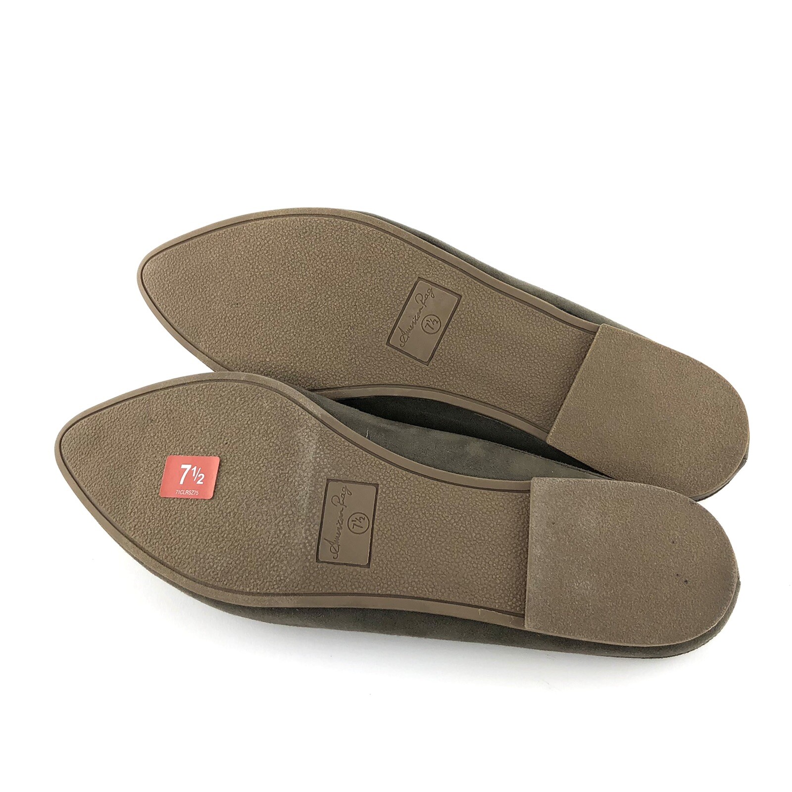 American Rag Womens Size 7.5M Ninna Fabric Pointed Toe Mules Olive