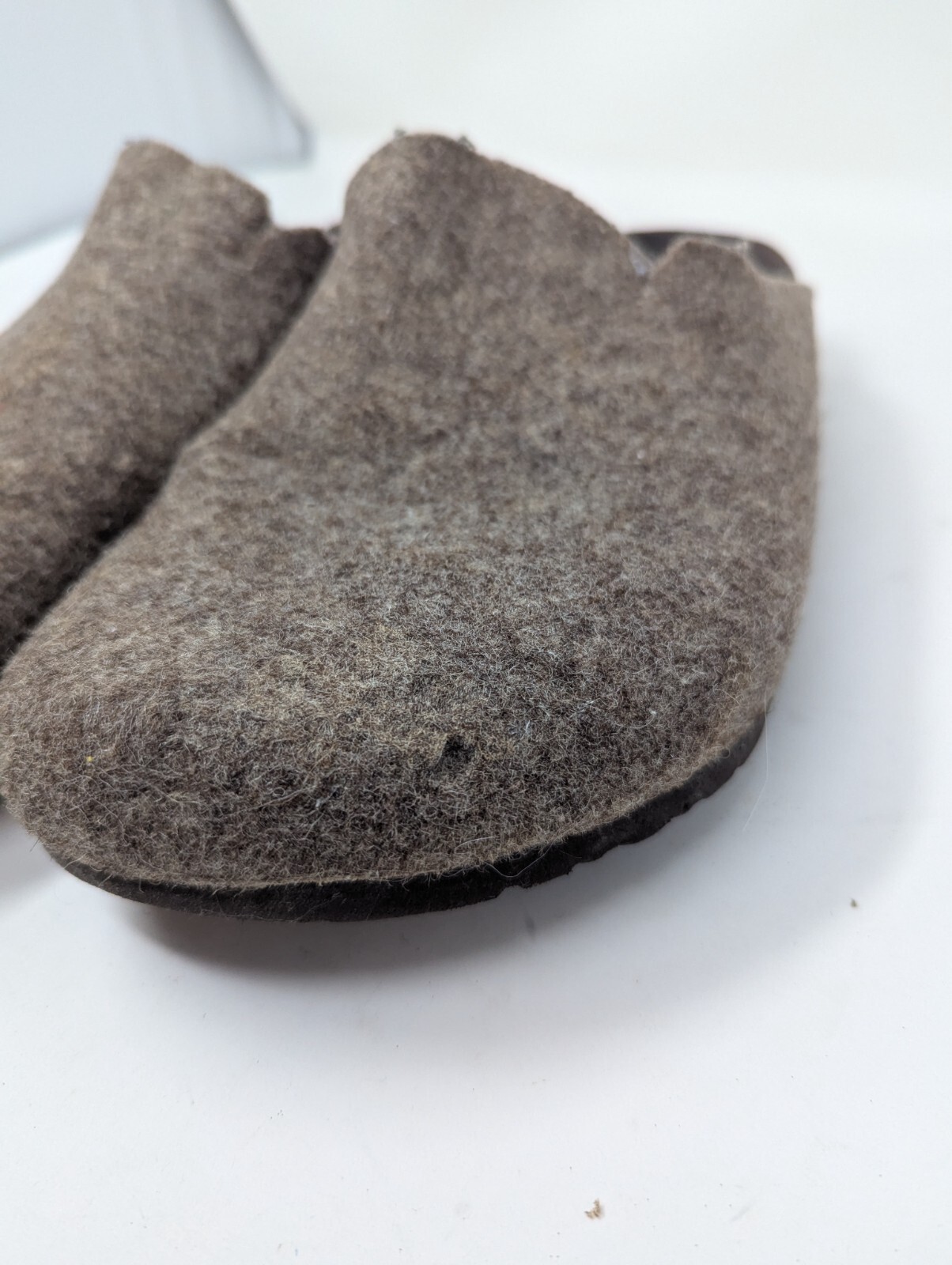 Birkenstock Amsterdam Brown Clogs Felt Mule Slip Ons EU 43