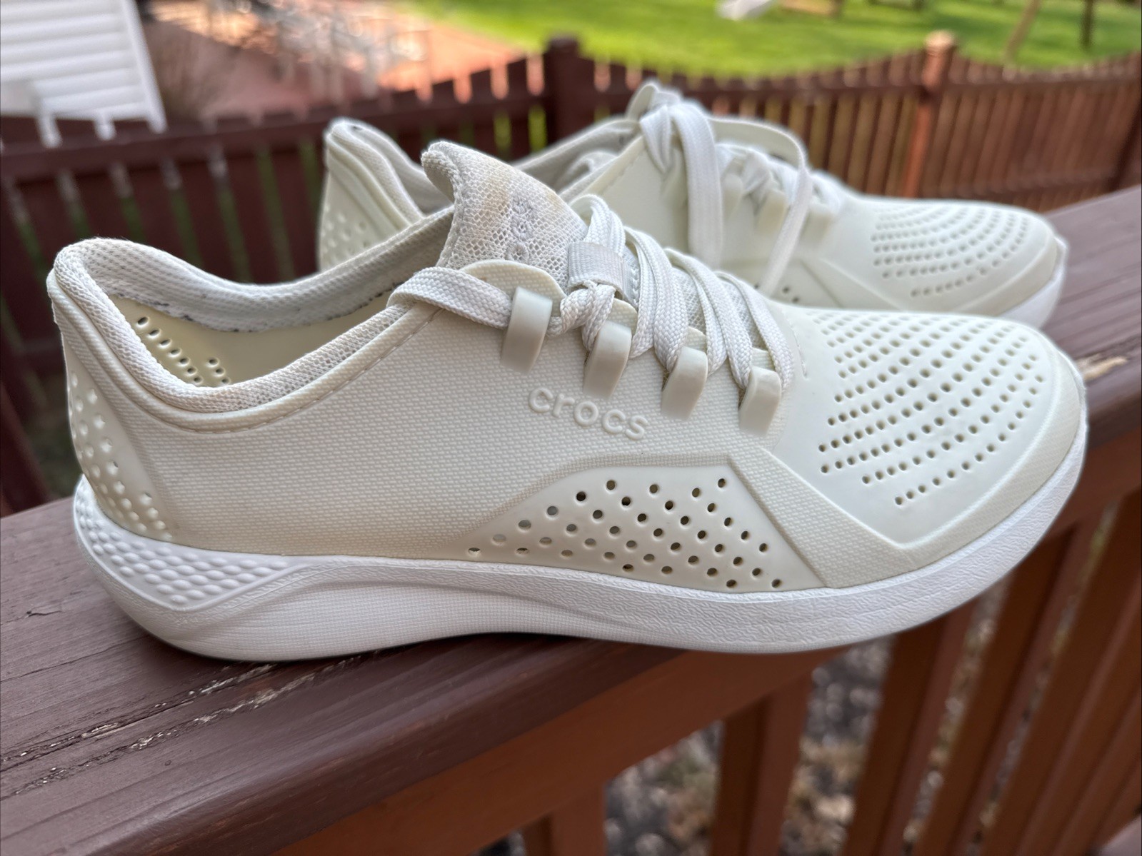 Crocs Shoes Women’s 9 LiteRide 360 Pacer Sneakers Almost White 206705