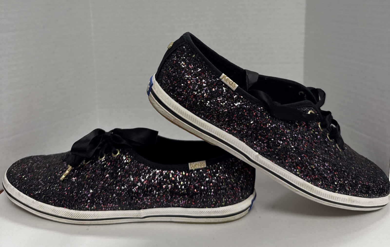 Kate Spade X Keds Sneakers Women’s Size 8 Deep Purple Glitter