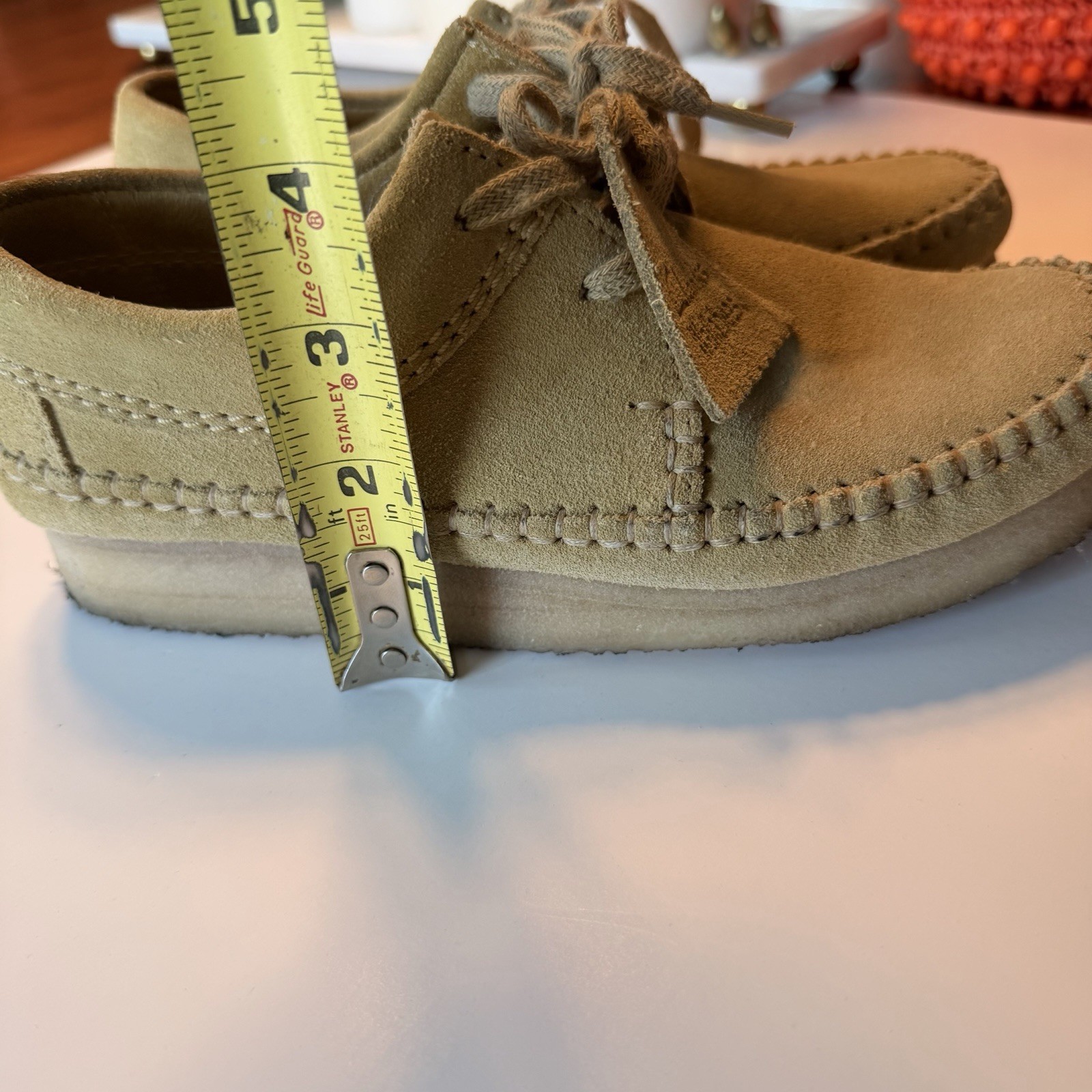Clarks Originals Weaver Maple Suede Moccasin Crepe Sole Shoes Women’s US 6.5