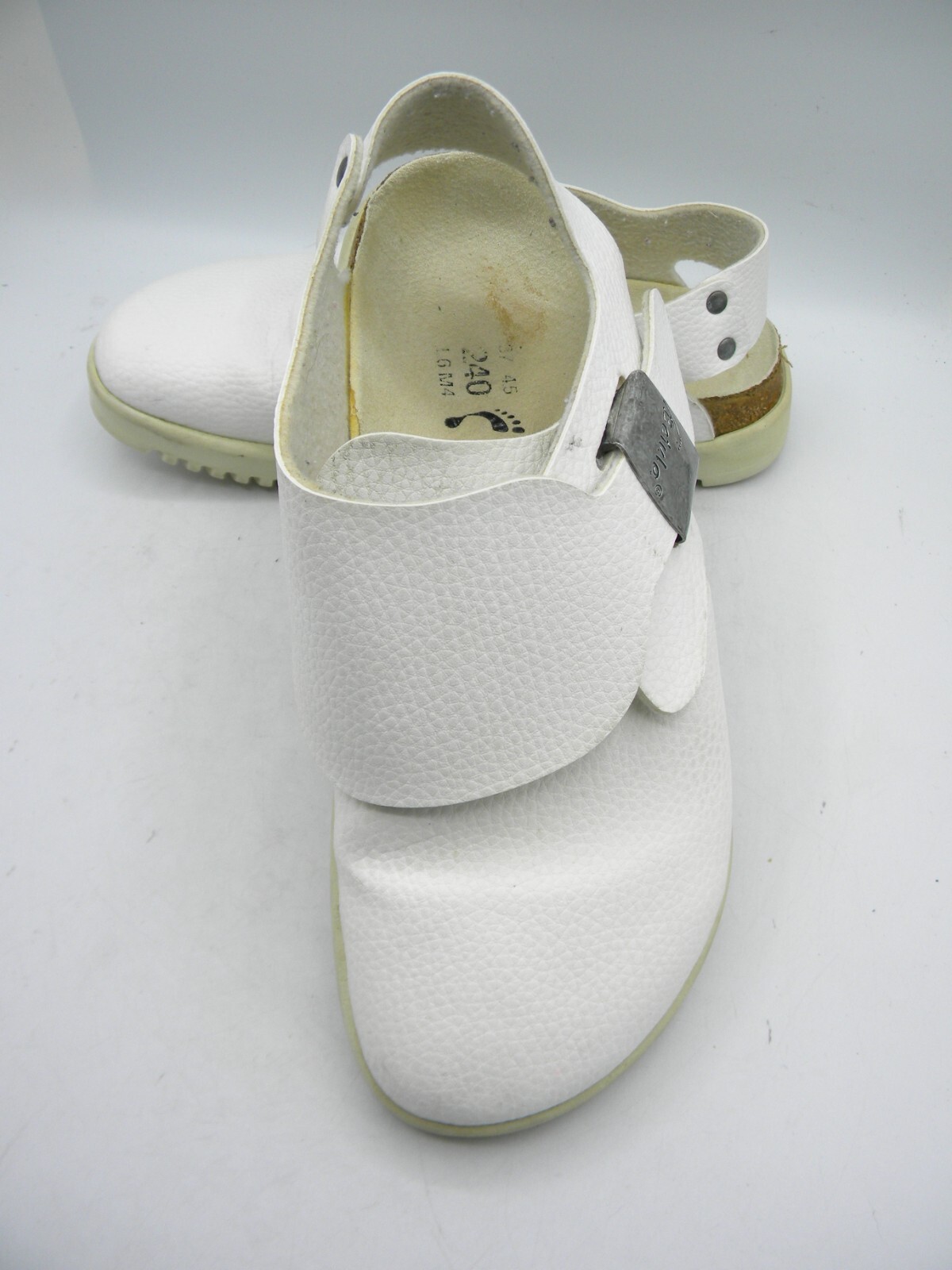 Birkenstock Betula White Monk Strap Slingback Clogs Size EU 37 US 6 Narrow