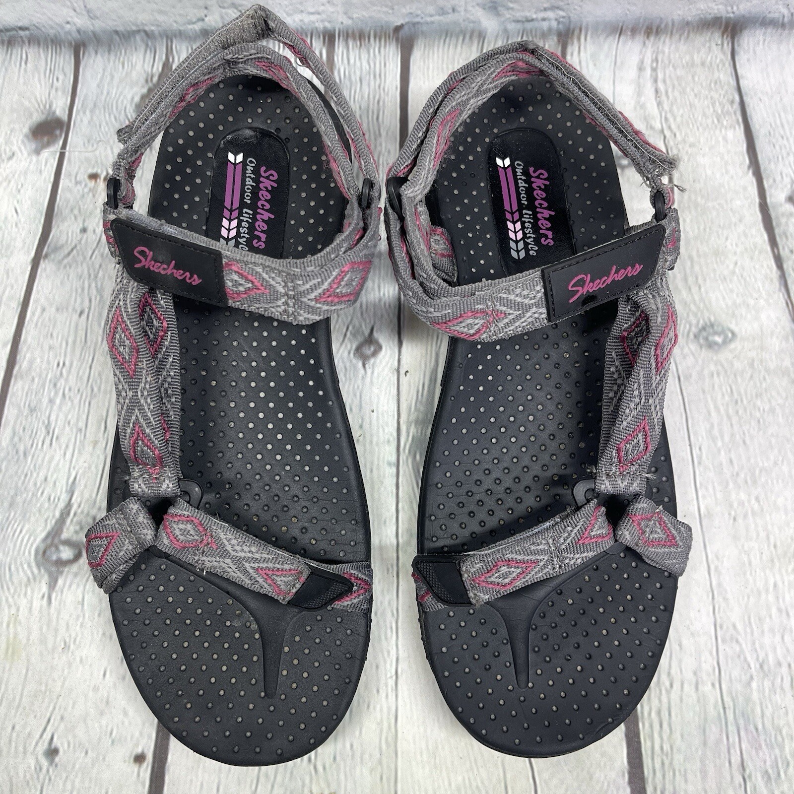 Skechers Reggae Sandals Women Size 9 Strappy Outdoor Lifestyle Hiking Walking