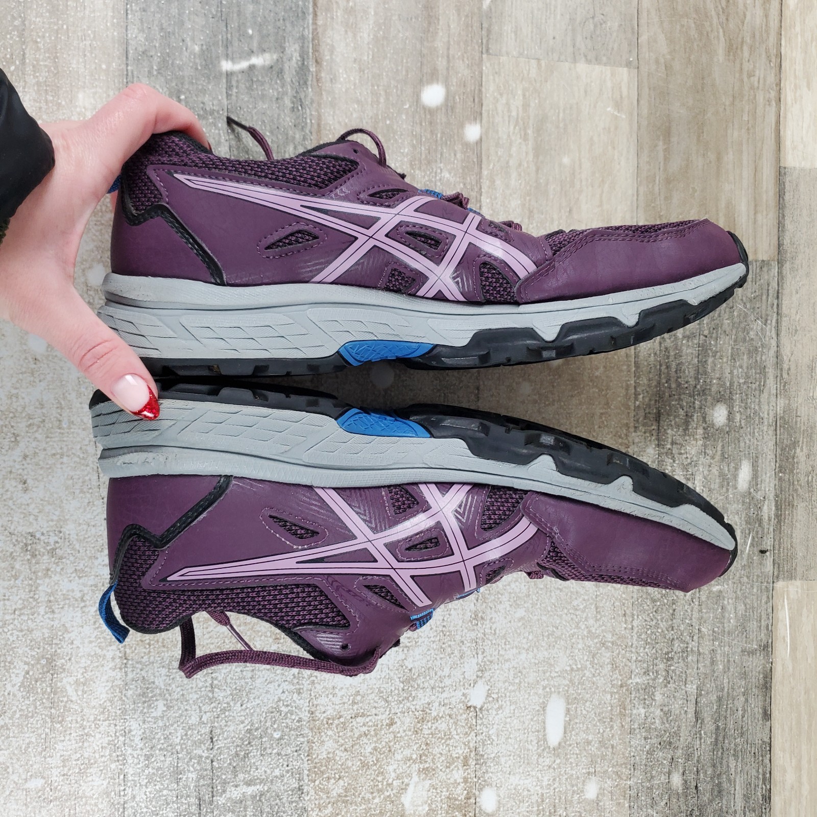 Asics Gel-Venture 8 Womens Shoes Sz 9.5 Trail Running Athletic Deep Plum Sneaker