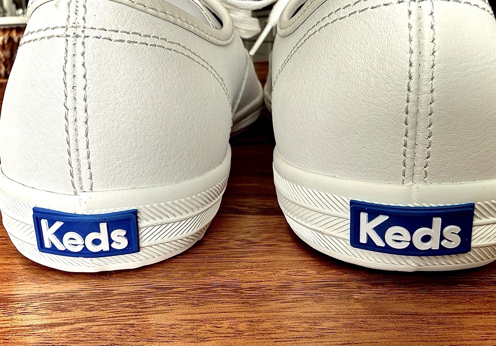 Keds Women’s Champion Original Leather Sneakers, White Leather, 9.5 M (US) NEW